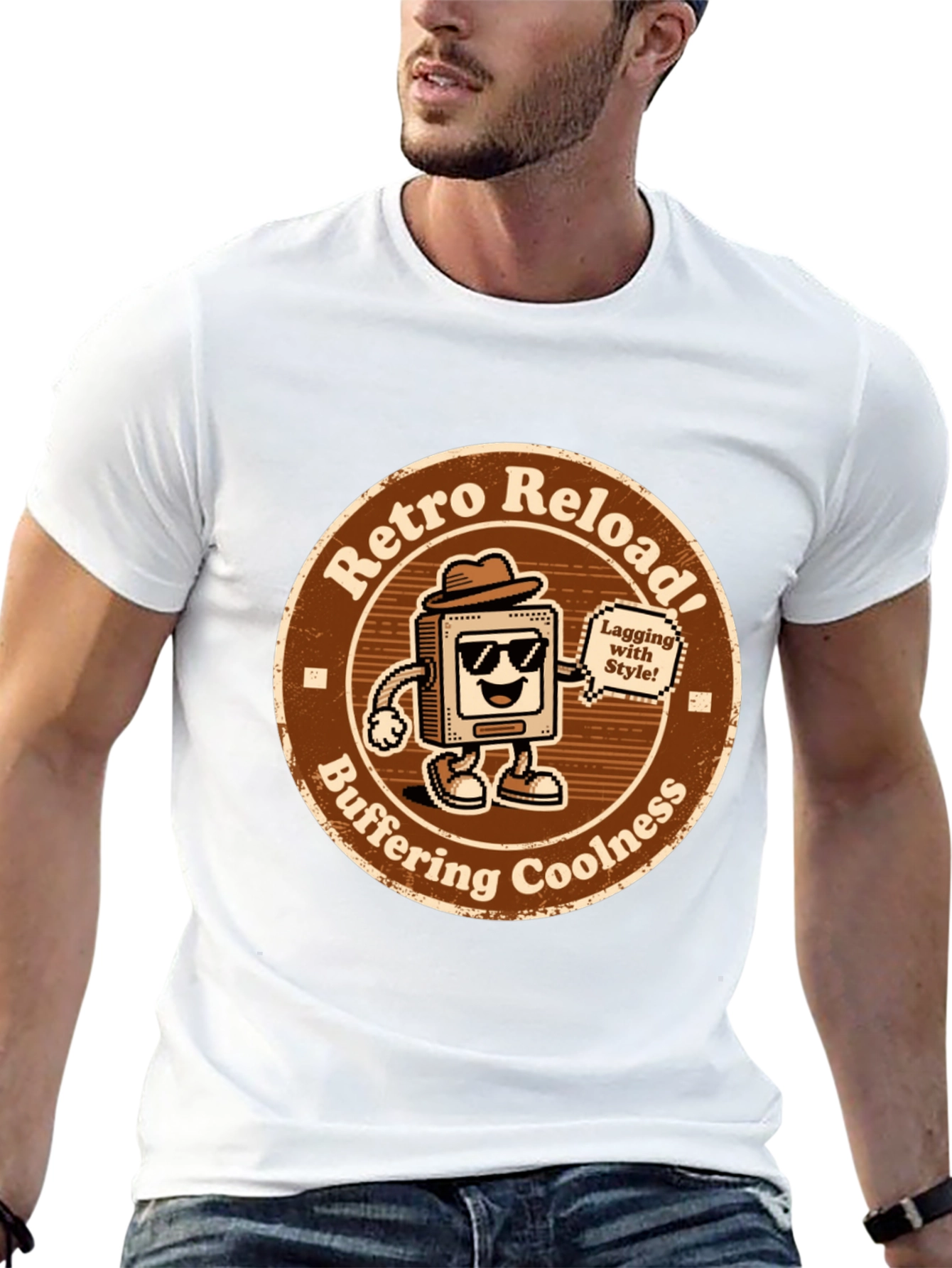 Retro Reload T-Shirt - Buffering Coolness
