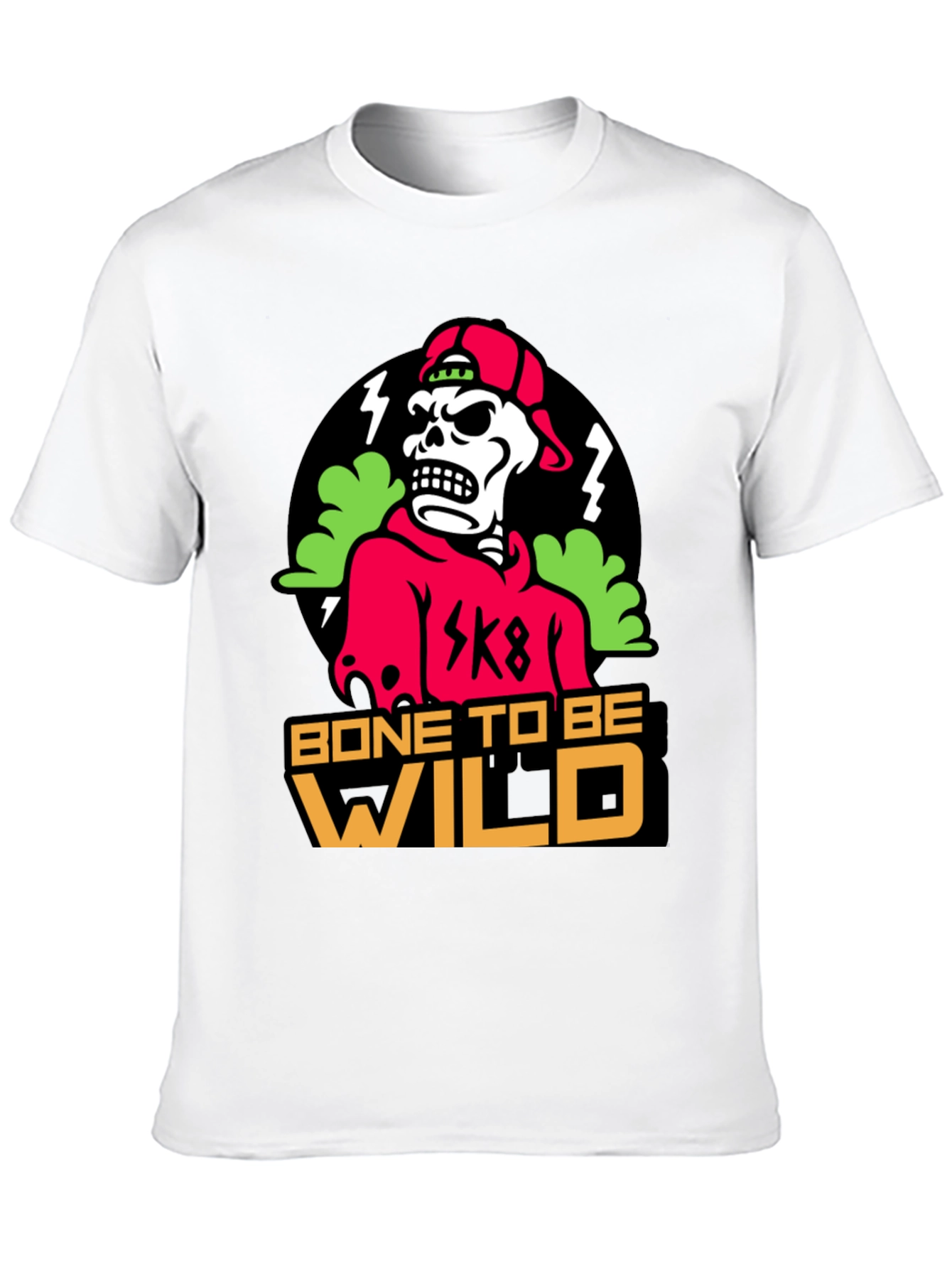Bone To Be Wild Skeleton Graphic T-Shirt