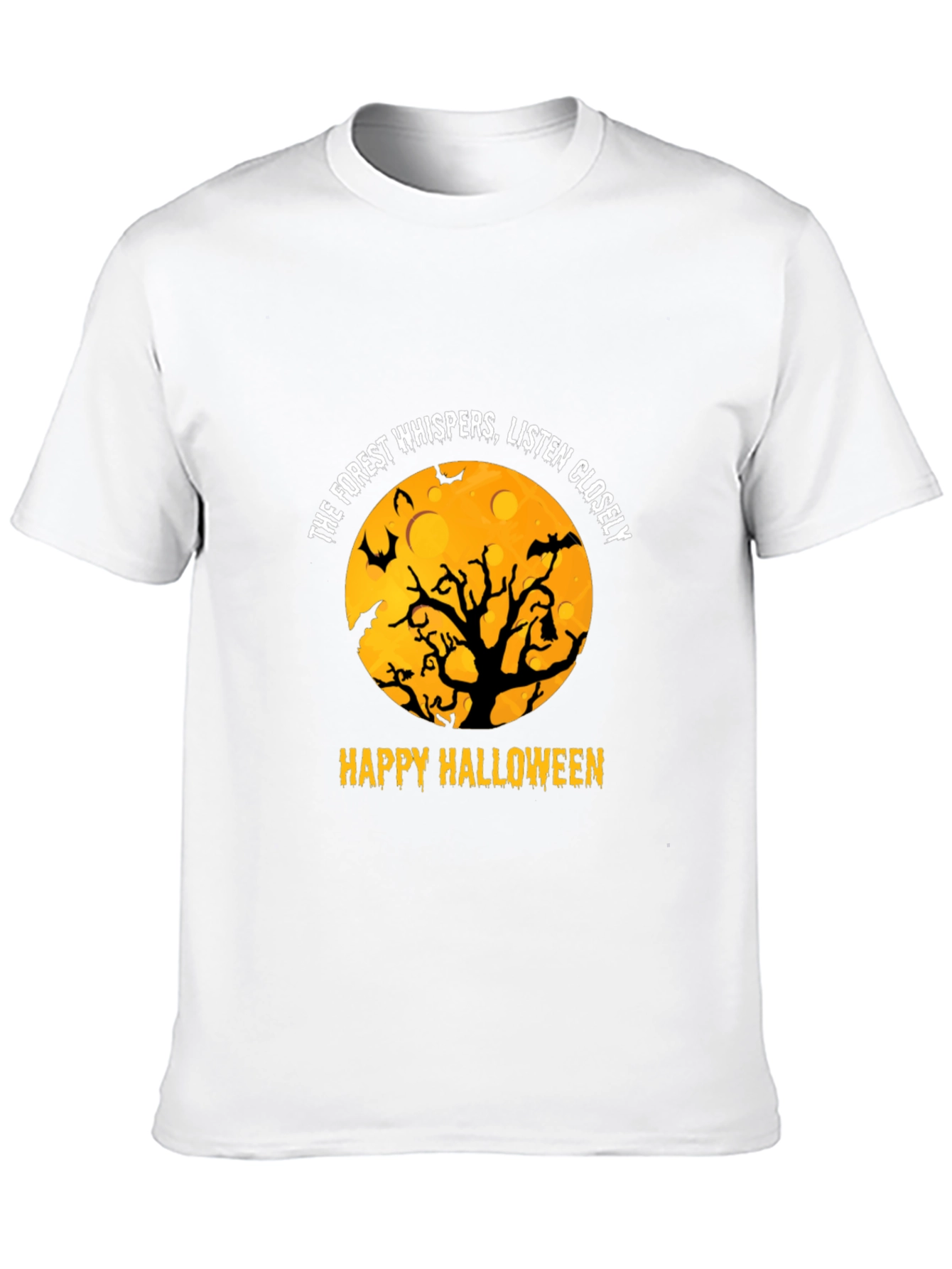 Halloween Forest Whispers Black T-Shirt