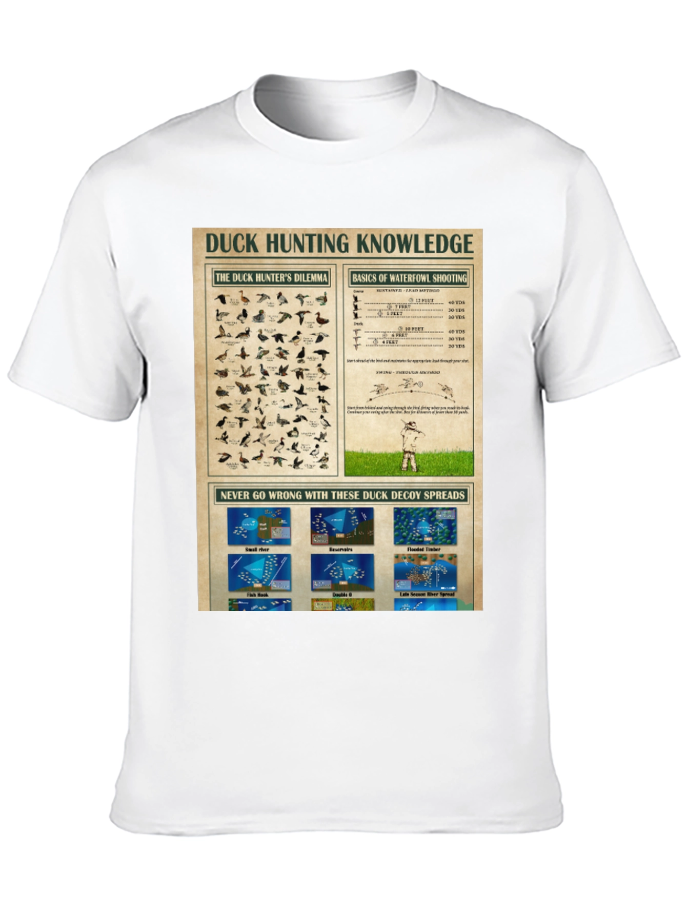 Duck Hunting Knowledge Black T-Shirt