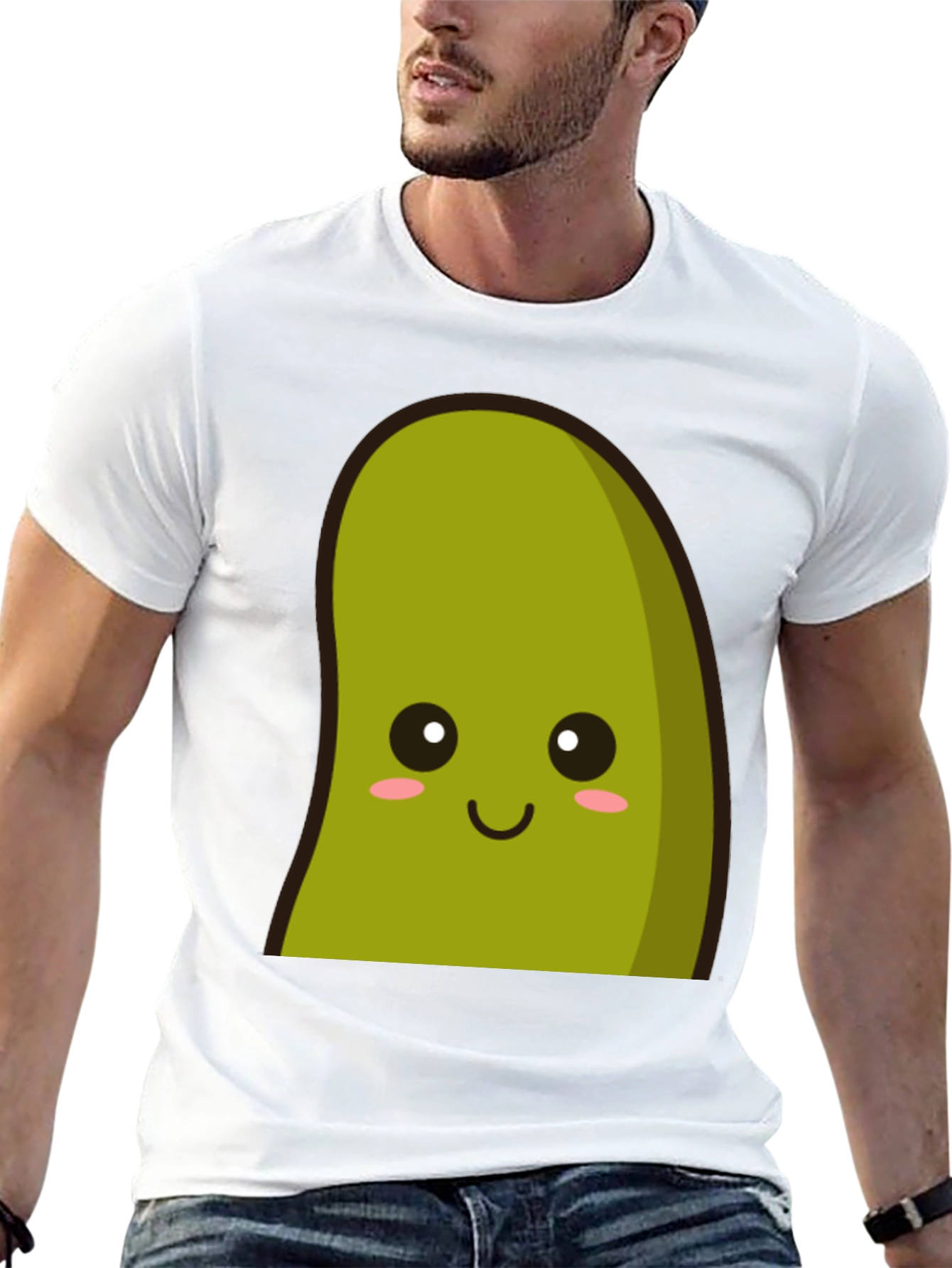 Cute Avocado Graphic Tee - Black Cotton T-Shirt