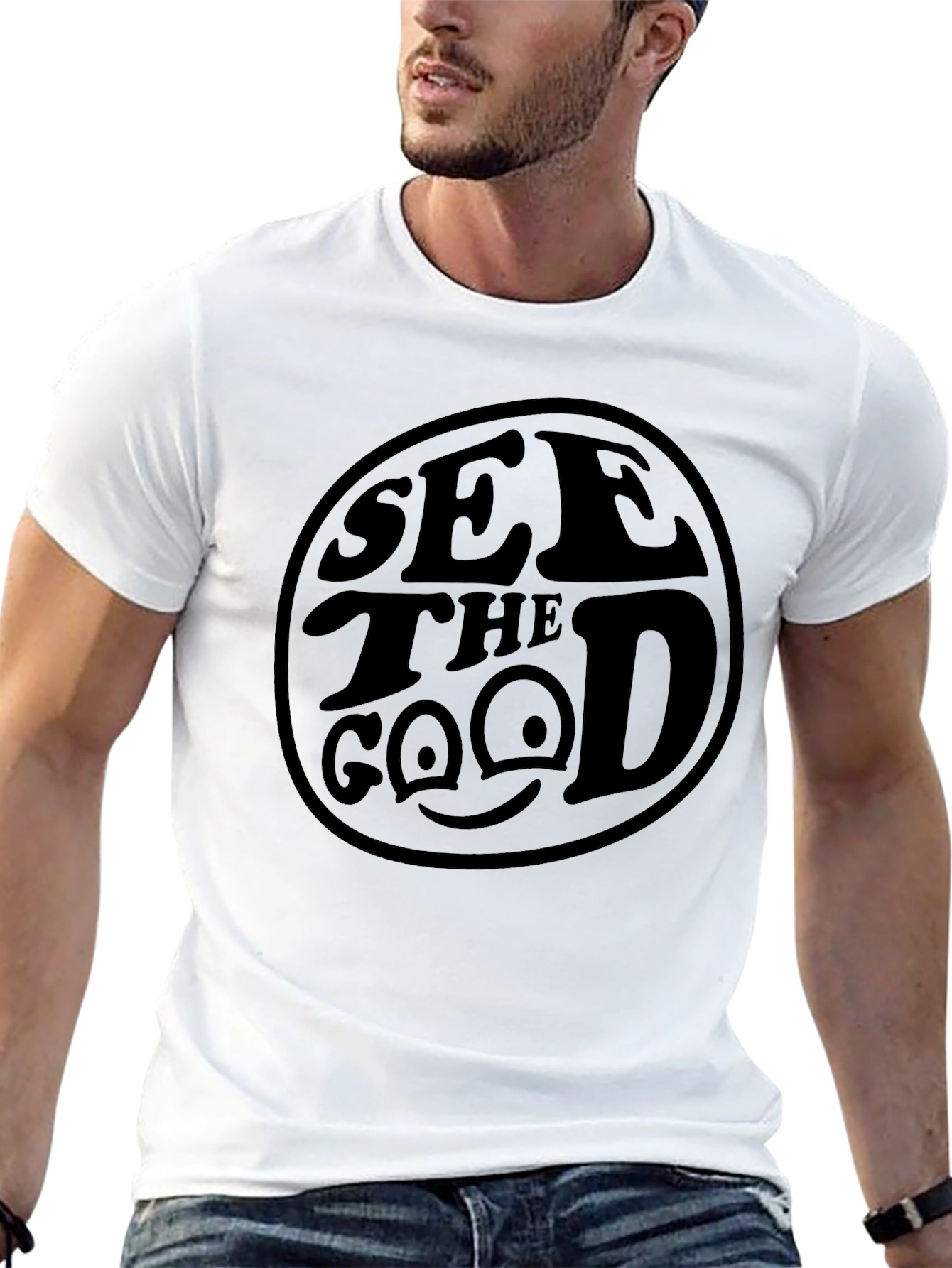 See the Good Black Graphic T-Shirt
