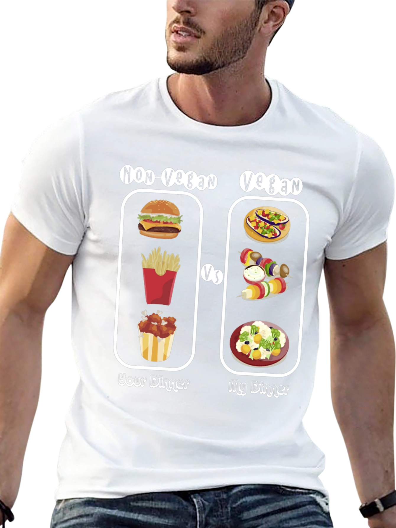 Vegan vs Non-Vegan Dinner T-Shirt