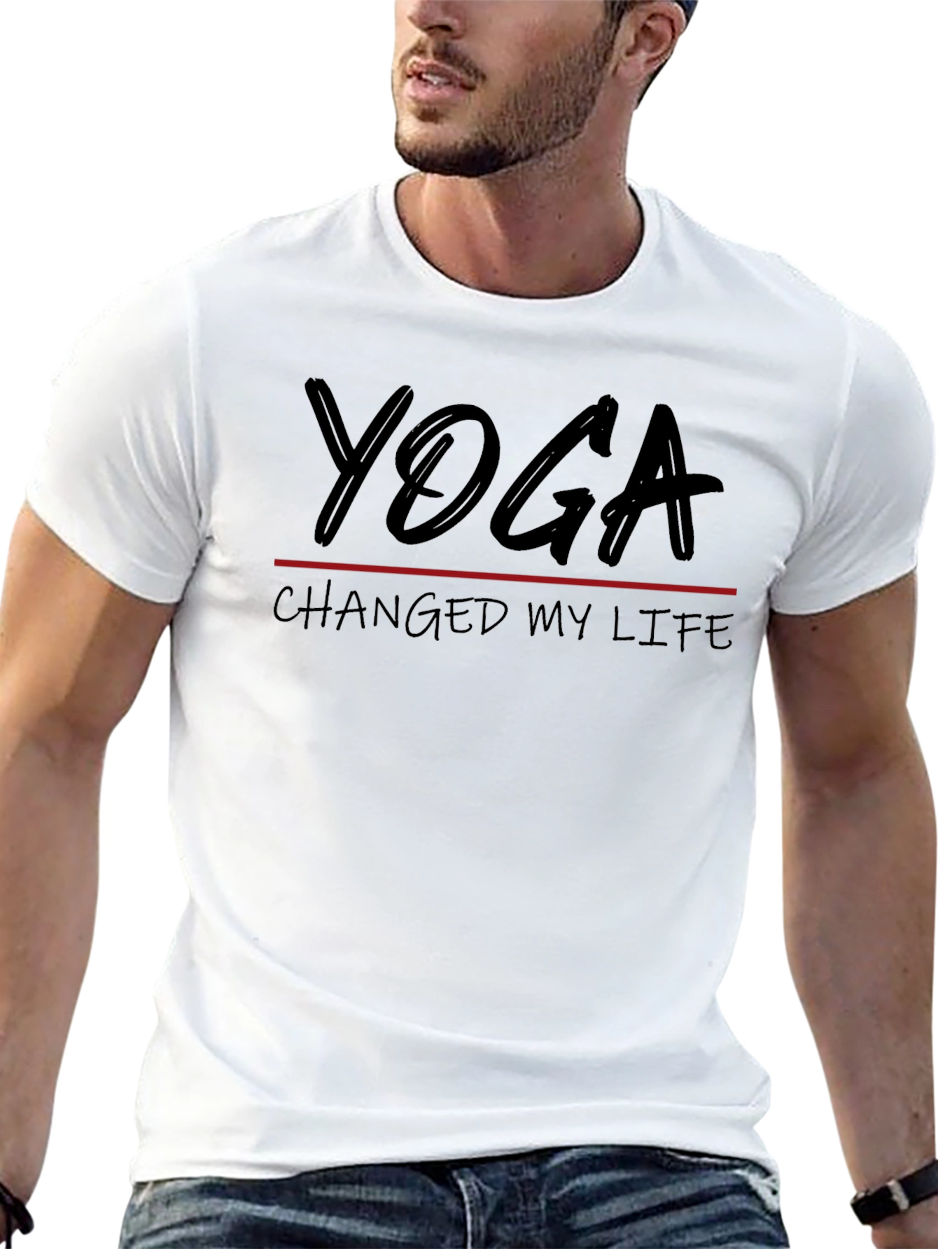 Yoga Changed My Life Black T-Shirt