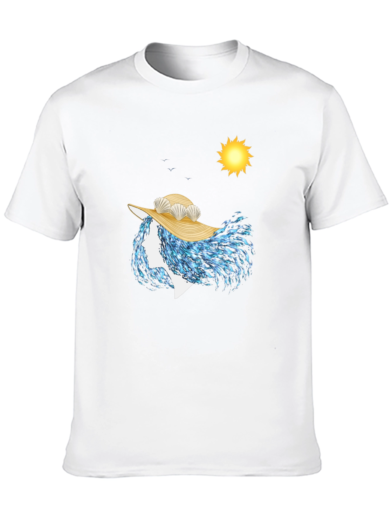 Ocean Wave Woman T-Shirt - Unique Artistic Design