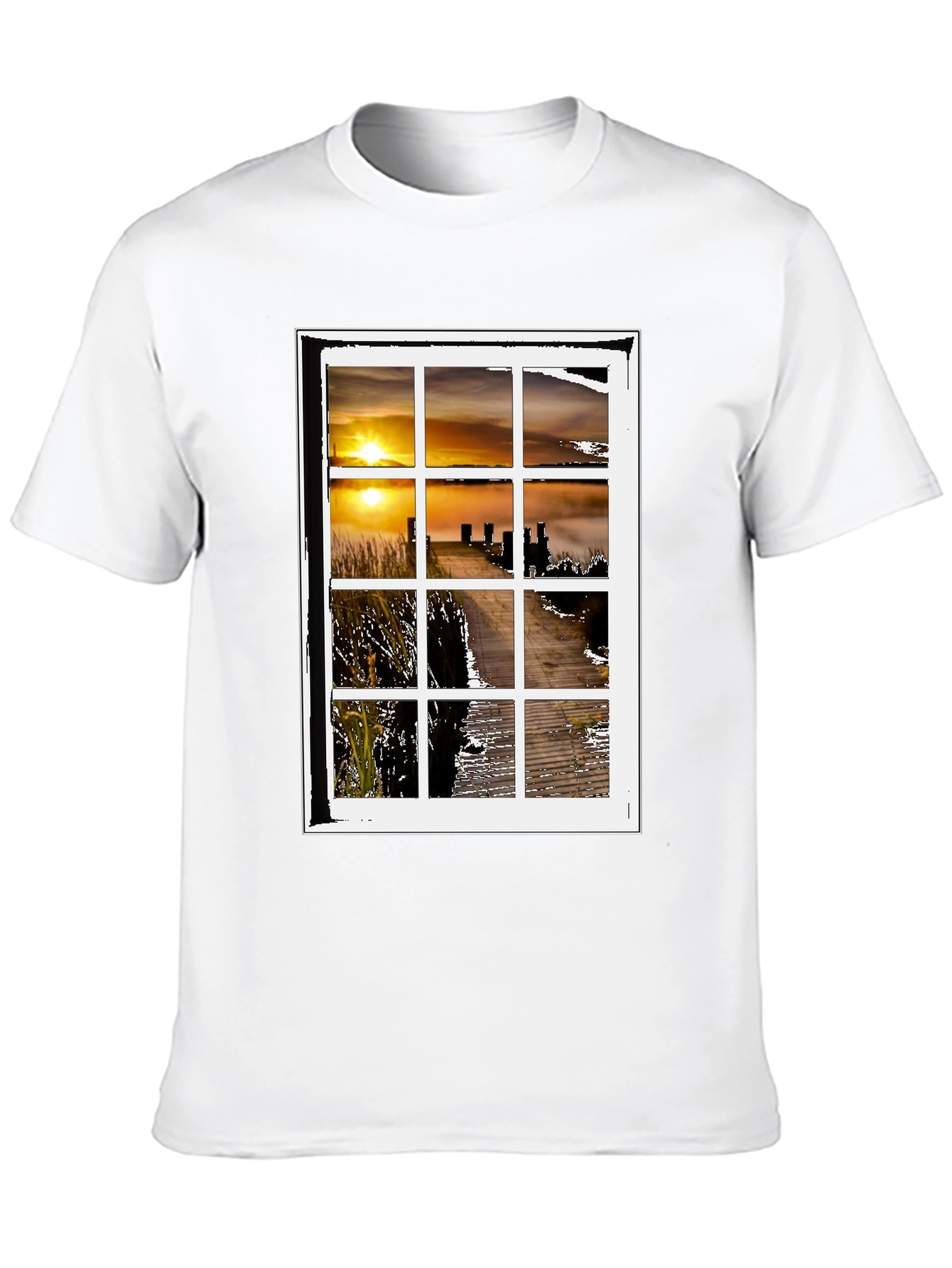 Sunset Window Graphic Tee - Unique Design