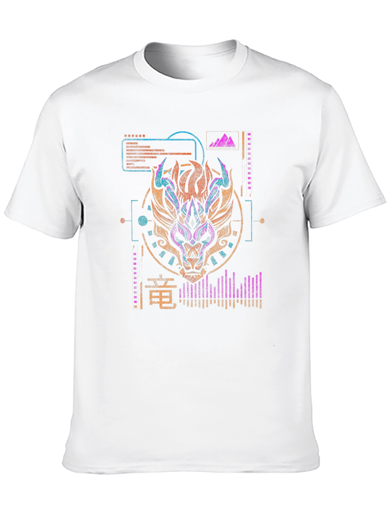 Cyberpunk Dragon Graphic Tee - Modern Style