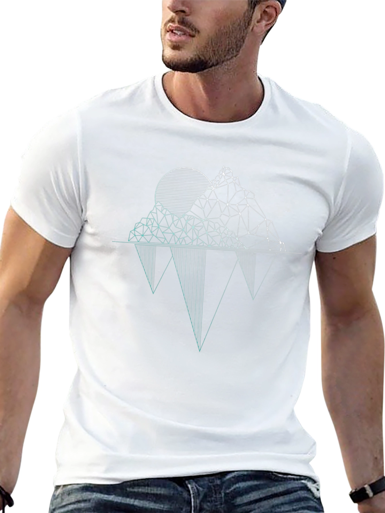 Geometric Mountainscape Graphic Tee