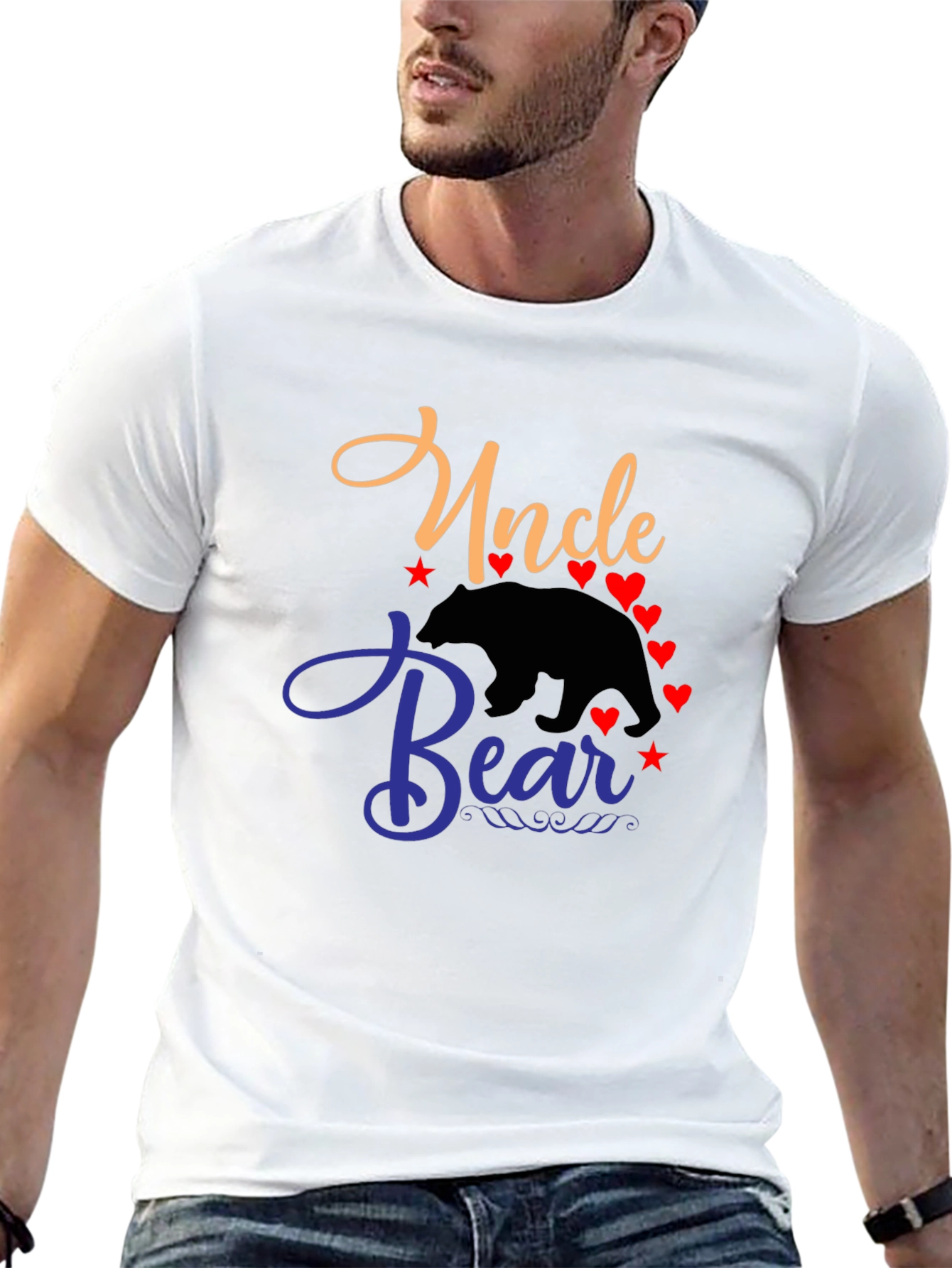 Uncle Bear T-Shirt - Mens Black Tee