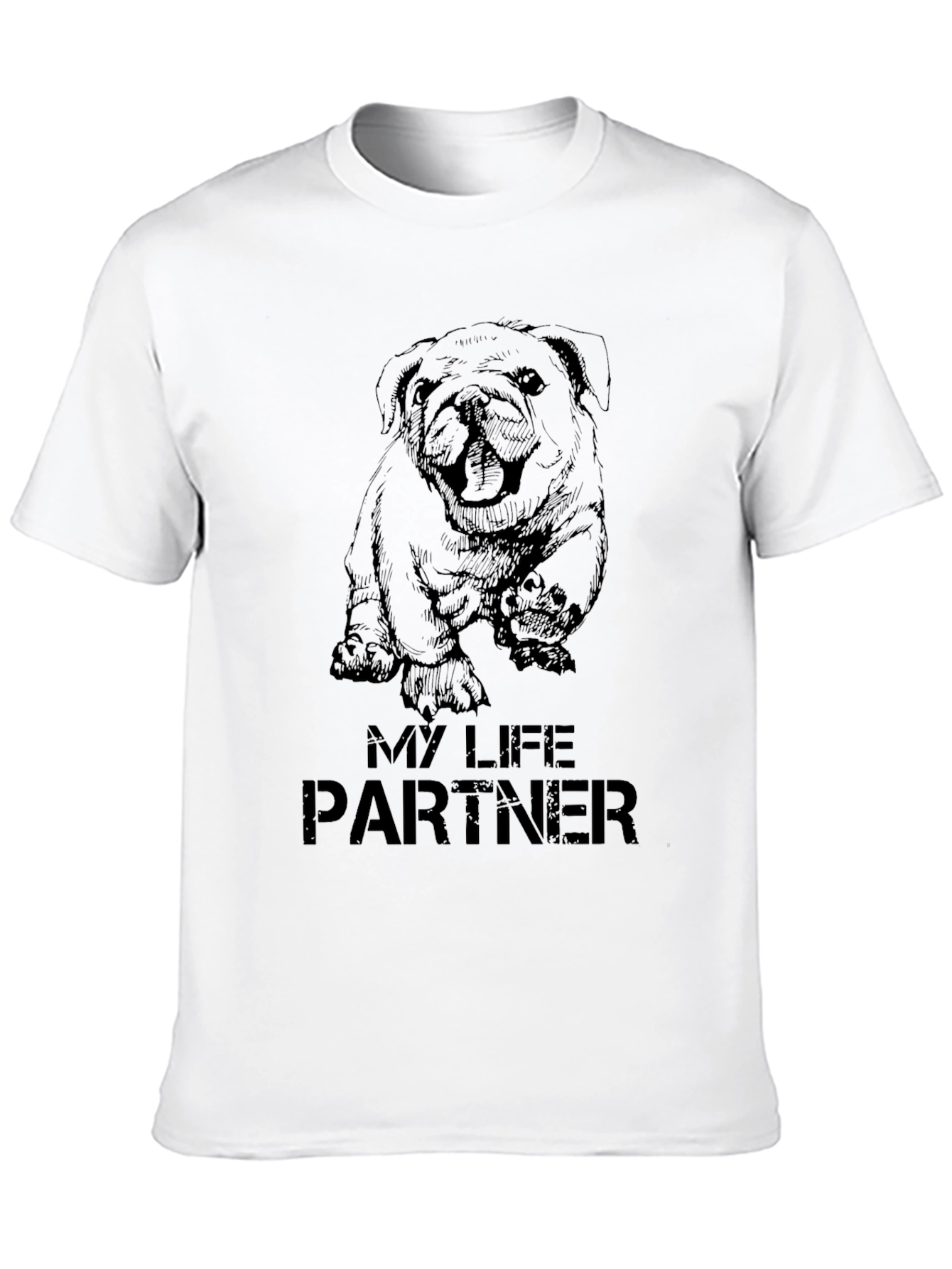 My Life Partner Dog Graphic T-Shirt
