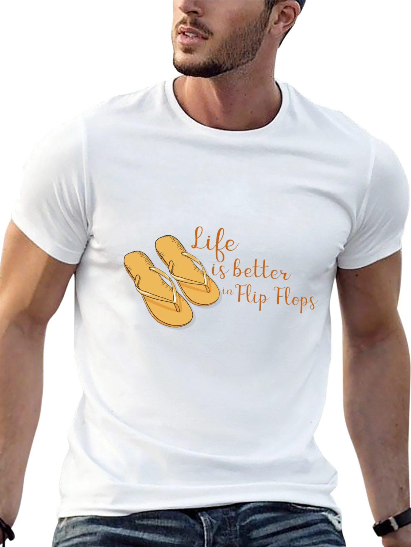 Life is Better in Flip Flops Black T-Shirt