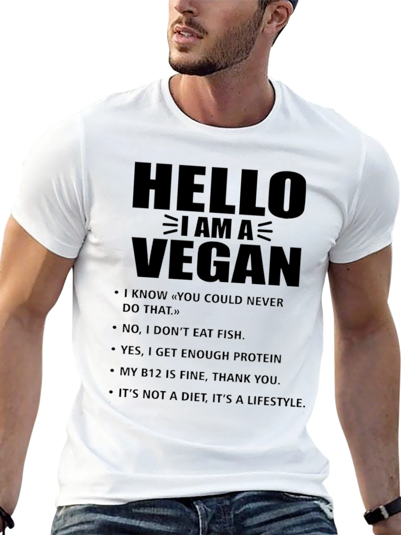 Vegan Lifestyle Graphic Tee - Black