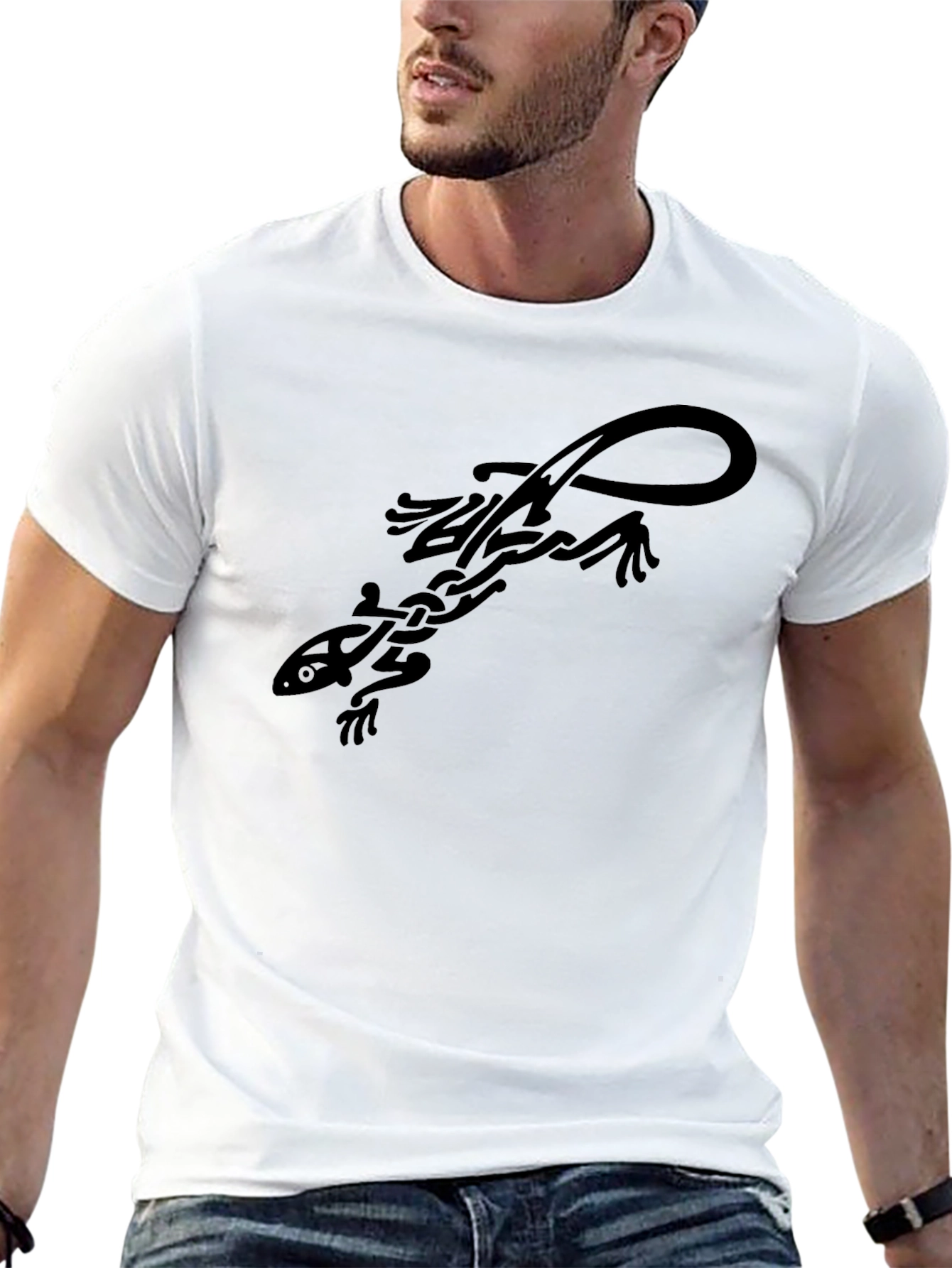 Tribal Lizard Graphic Tee - Cool Casual Style