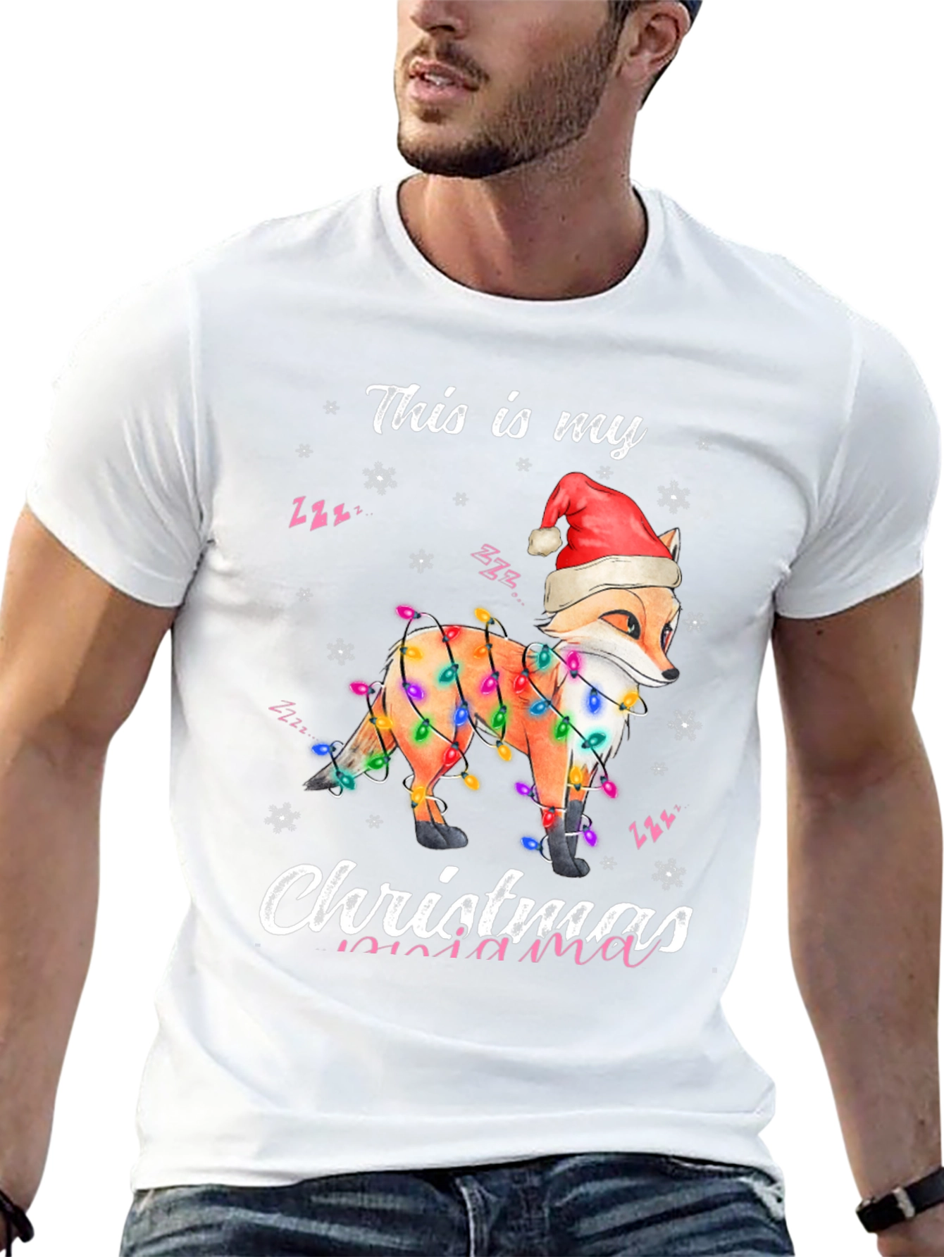 Christmas Fox Mama T-Shirt
