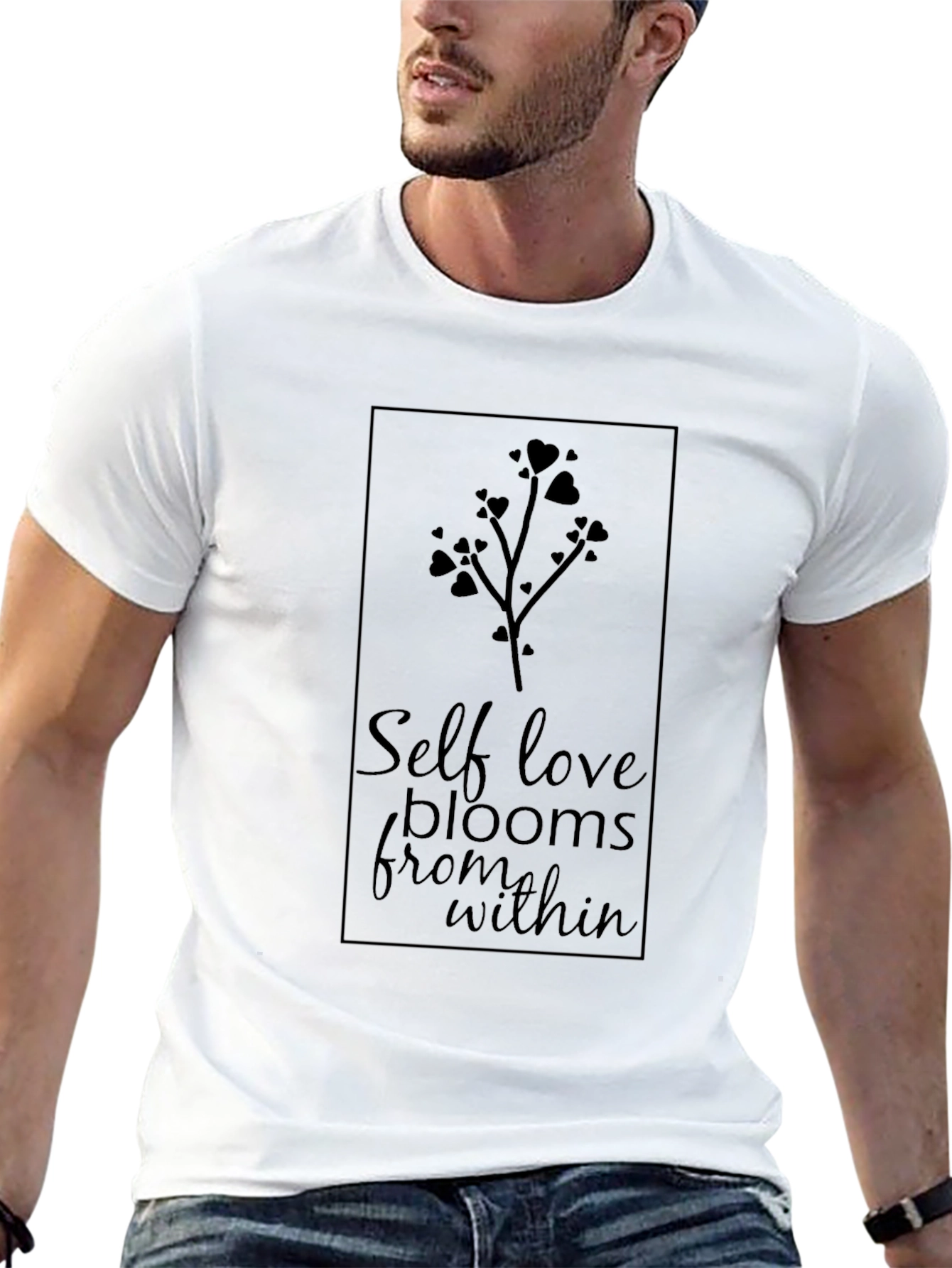 Self Love Blooms Within Black Graphic Tee