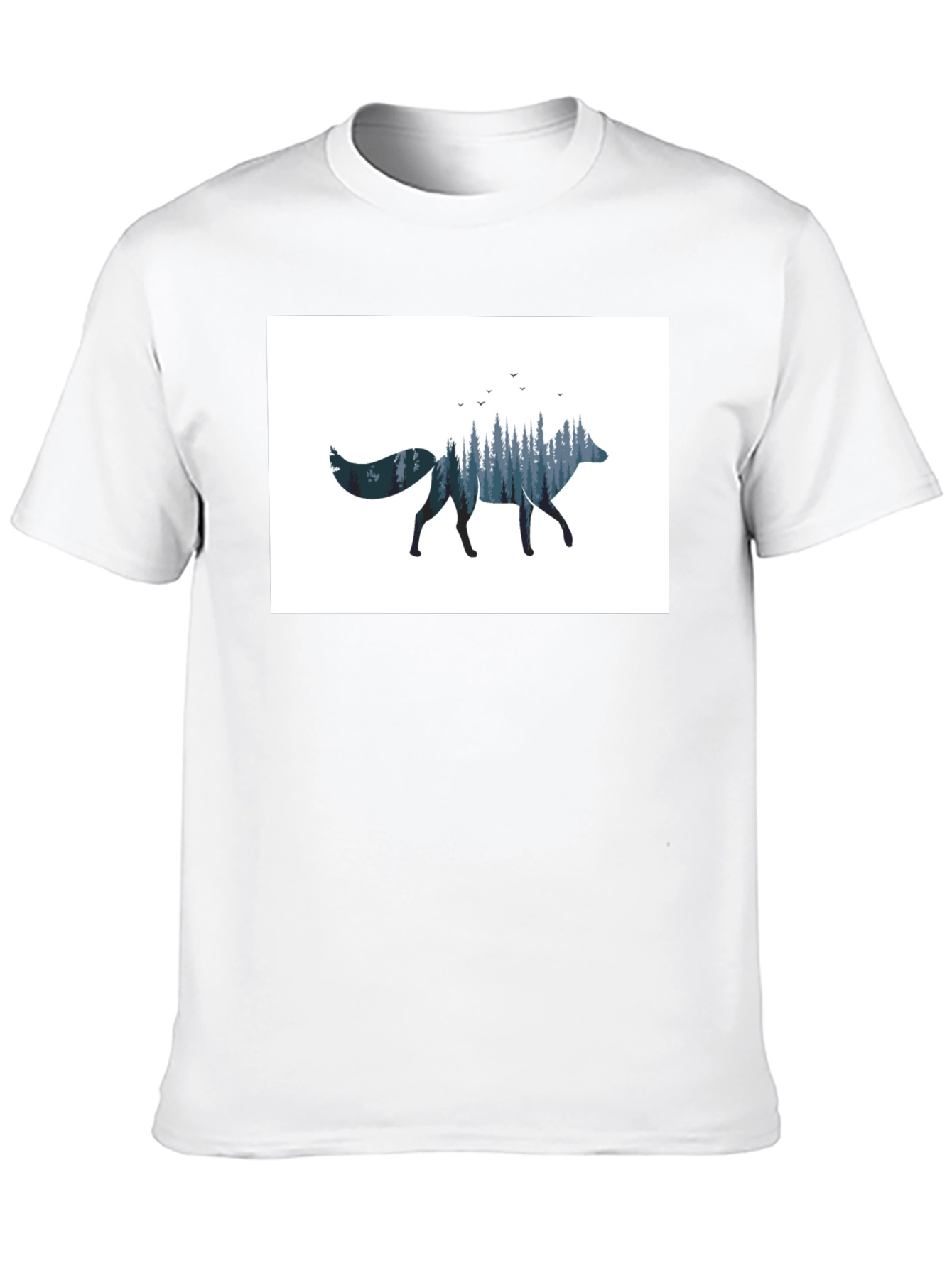 Nature Fox Graphic Black T-Shirt