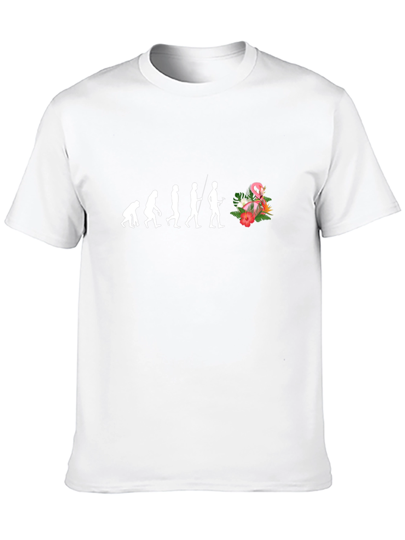 Evolution of Flamingo Lover Black T-Shirt