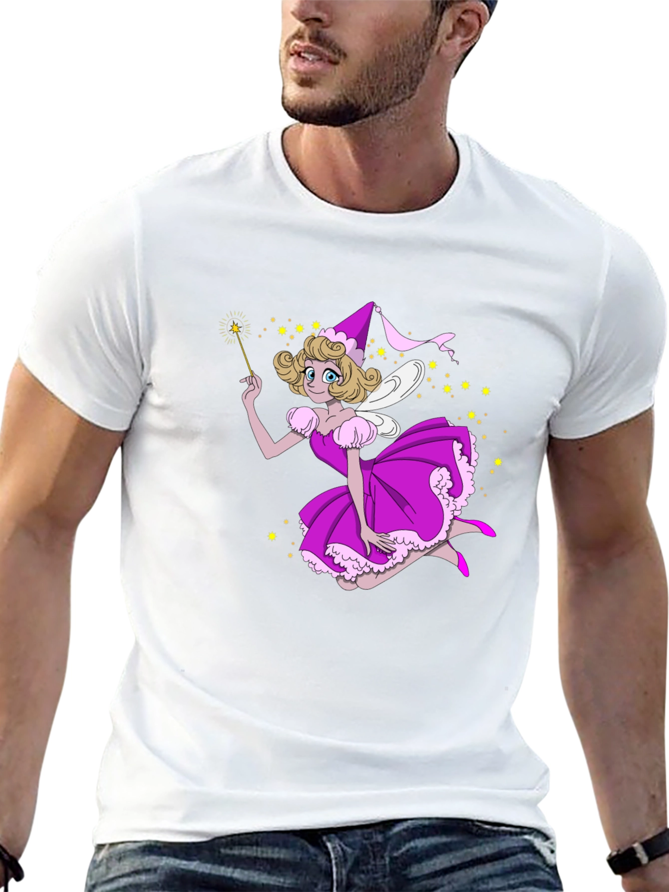 Fairy T-Shirt - Black Cotton Fun Design