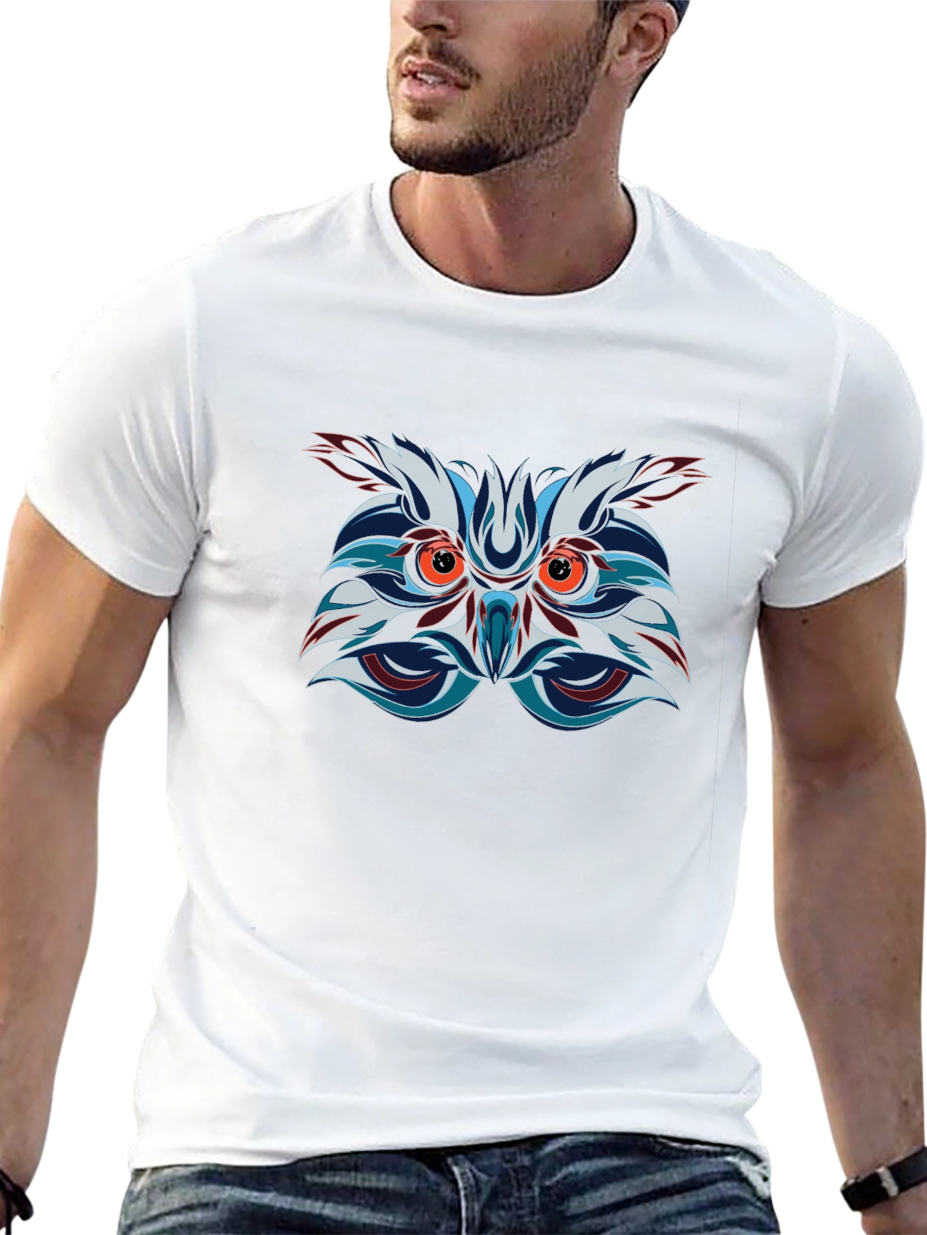 Owl Graphic Tee - Dark Cotton Blend