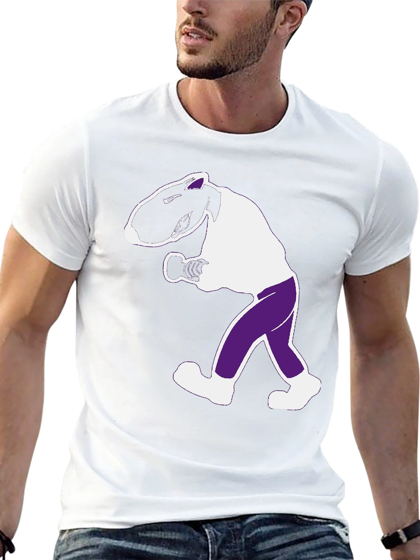 Funny Cartoon Animal Graphic Tee - Black