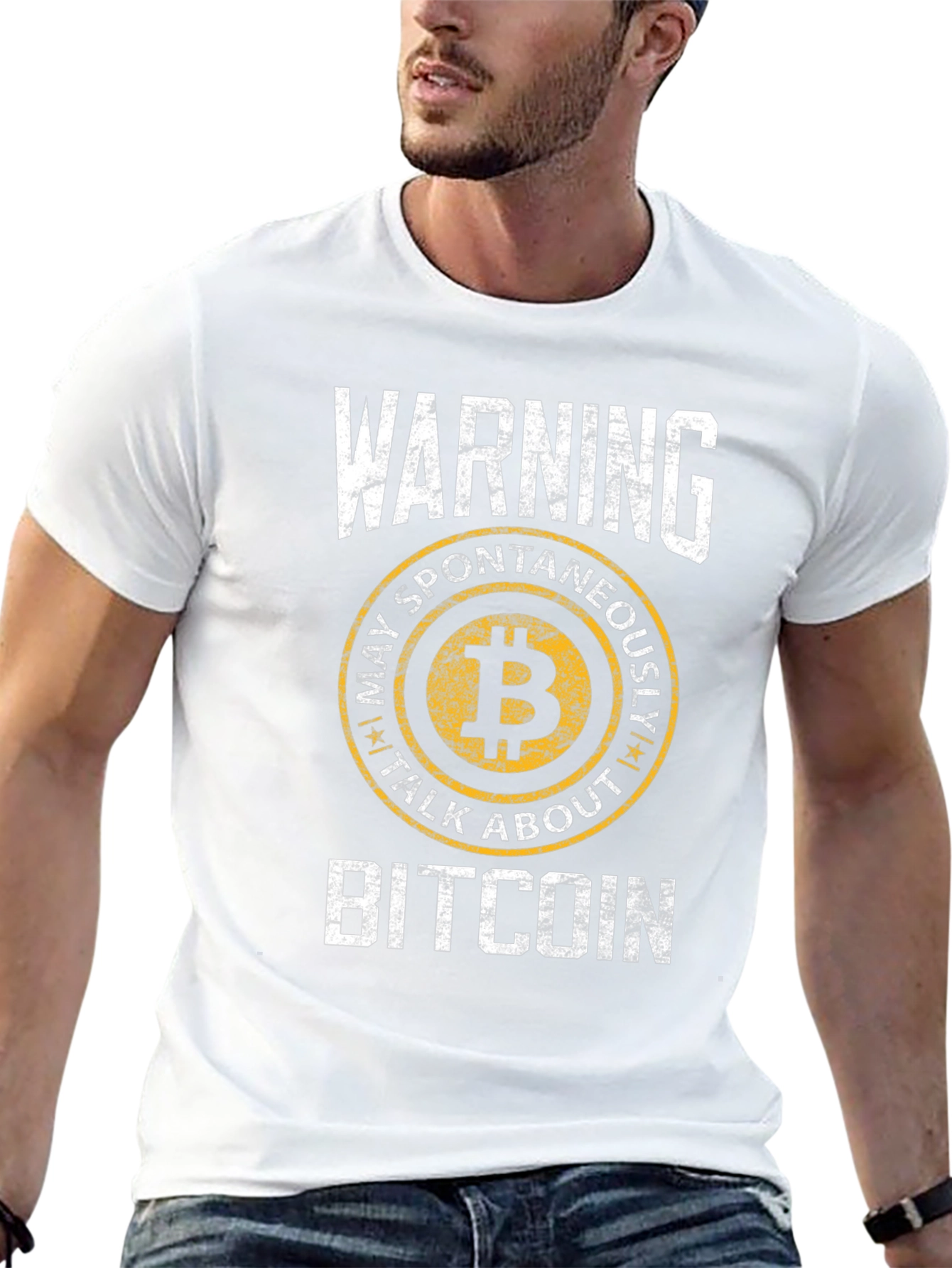 Bitcoin Warning T-Shirt - May Spontaneously Talk About Bitcoin