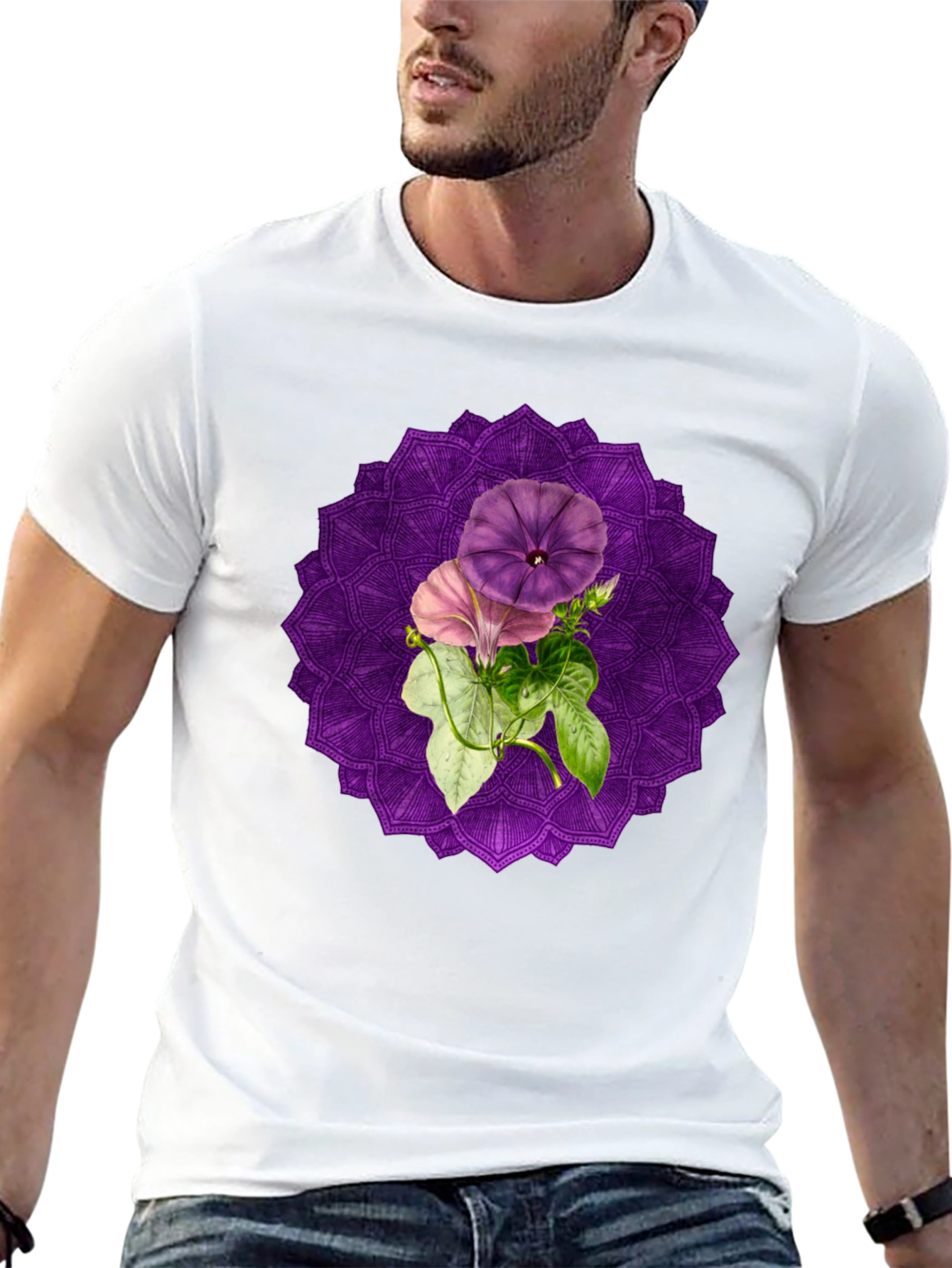 Floral Mandala Graphic Tee - Stylish Comfort