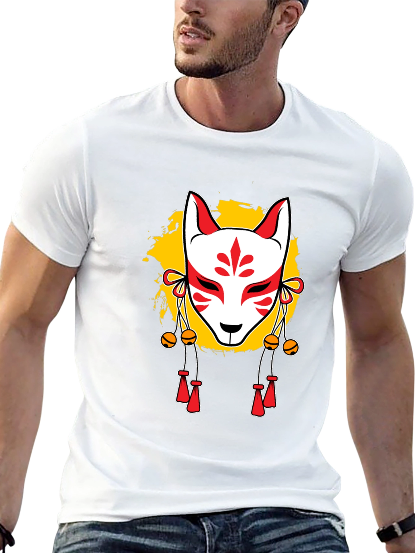Fox Mask Graphic T-Shirt - Trendy Streetwear Tee