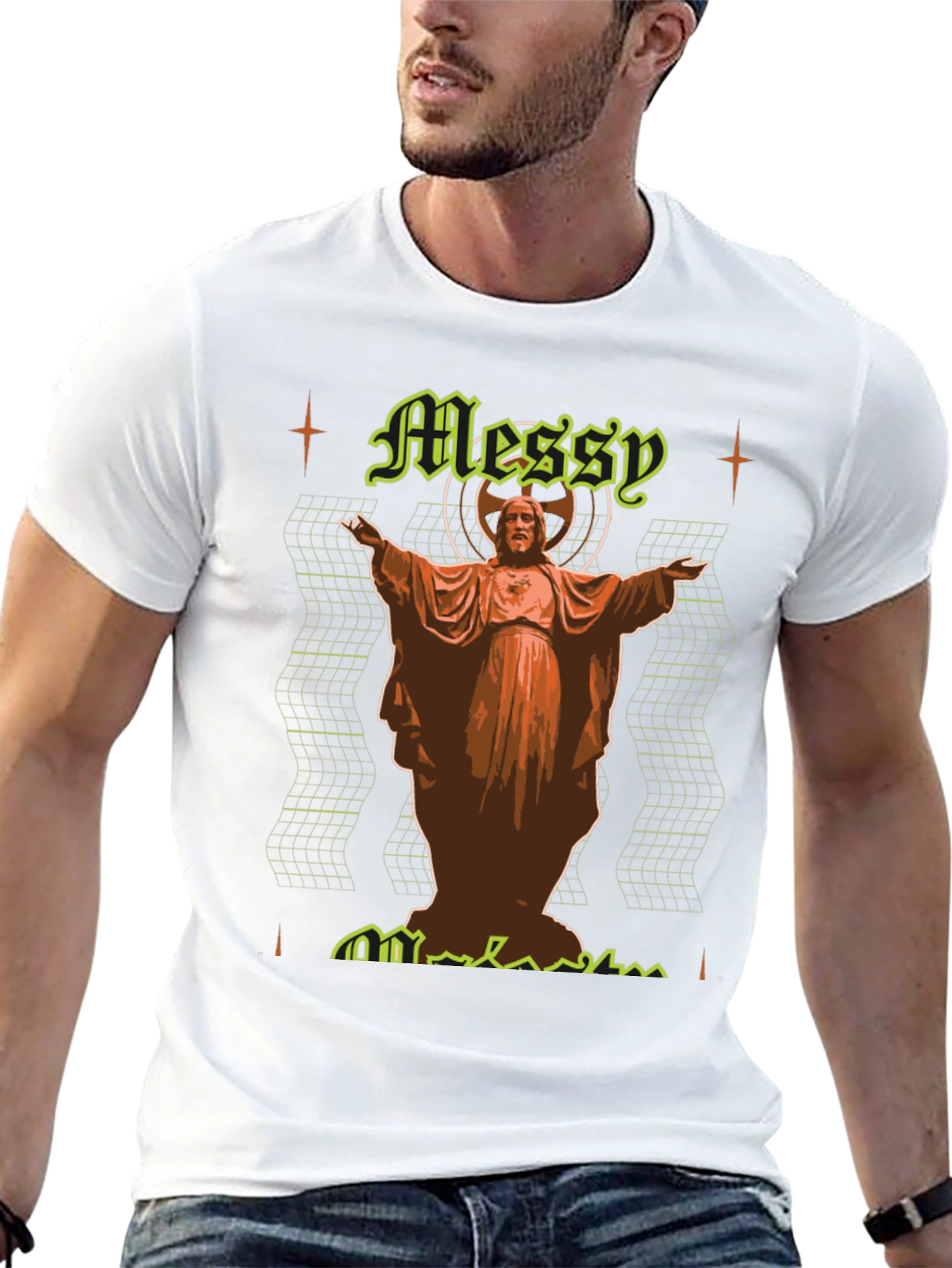 Messy Graphic Tee - Unique Design Comfortable Fit