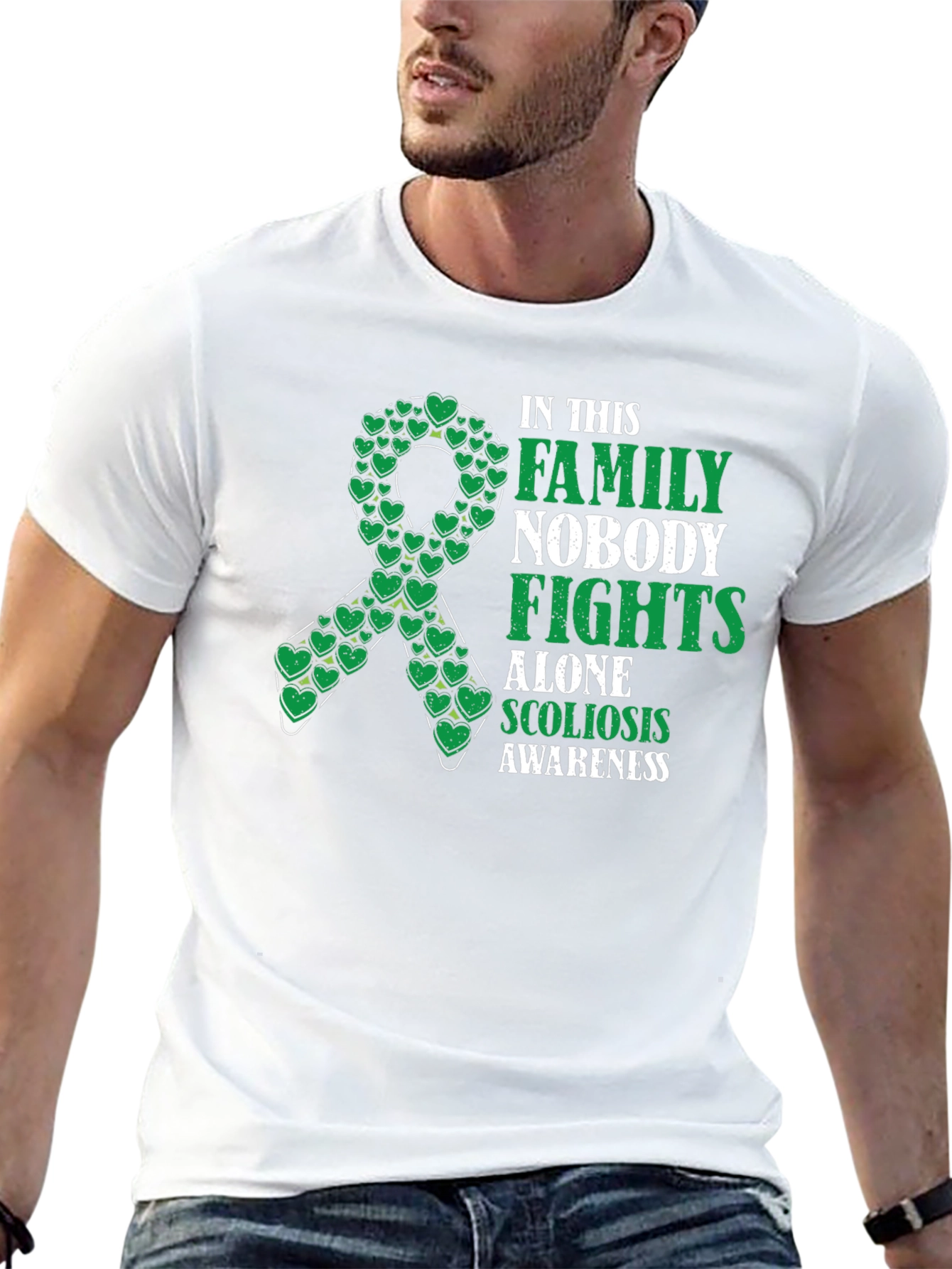 Scoliosis Awareness T-Shirt - Nobody Fights Alone