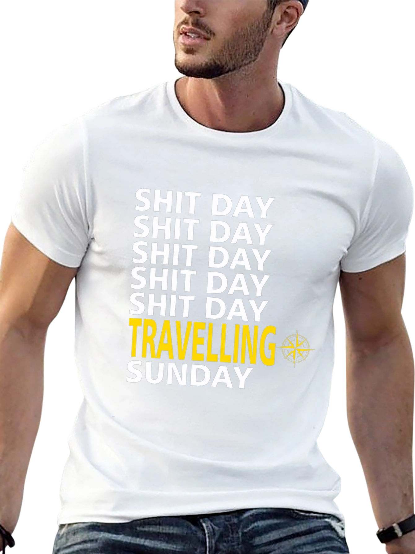 Shit Day Travelling Sunday Graphic T-Shirt