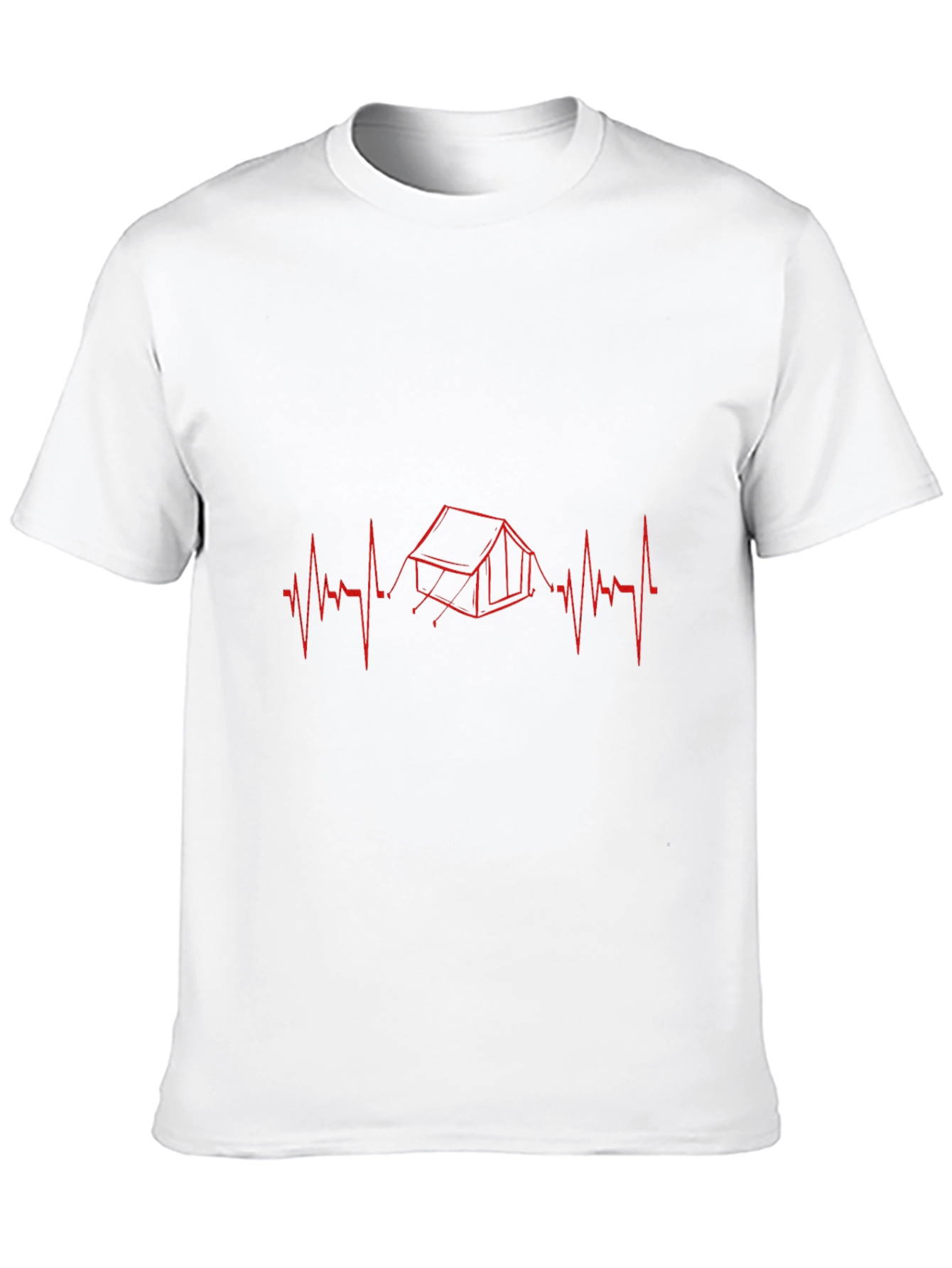 Camping Heartbeat Graphic Tee - Outdoor Adventure Shirt