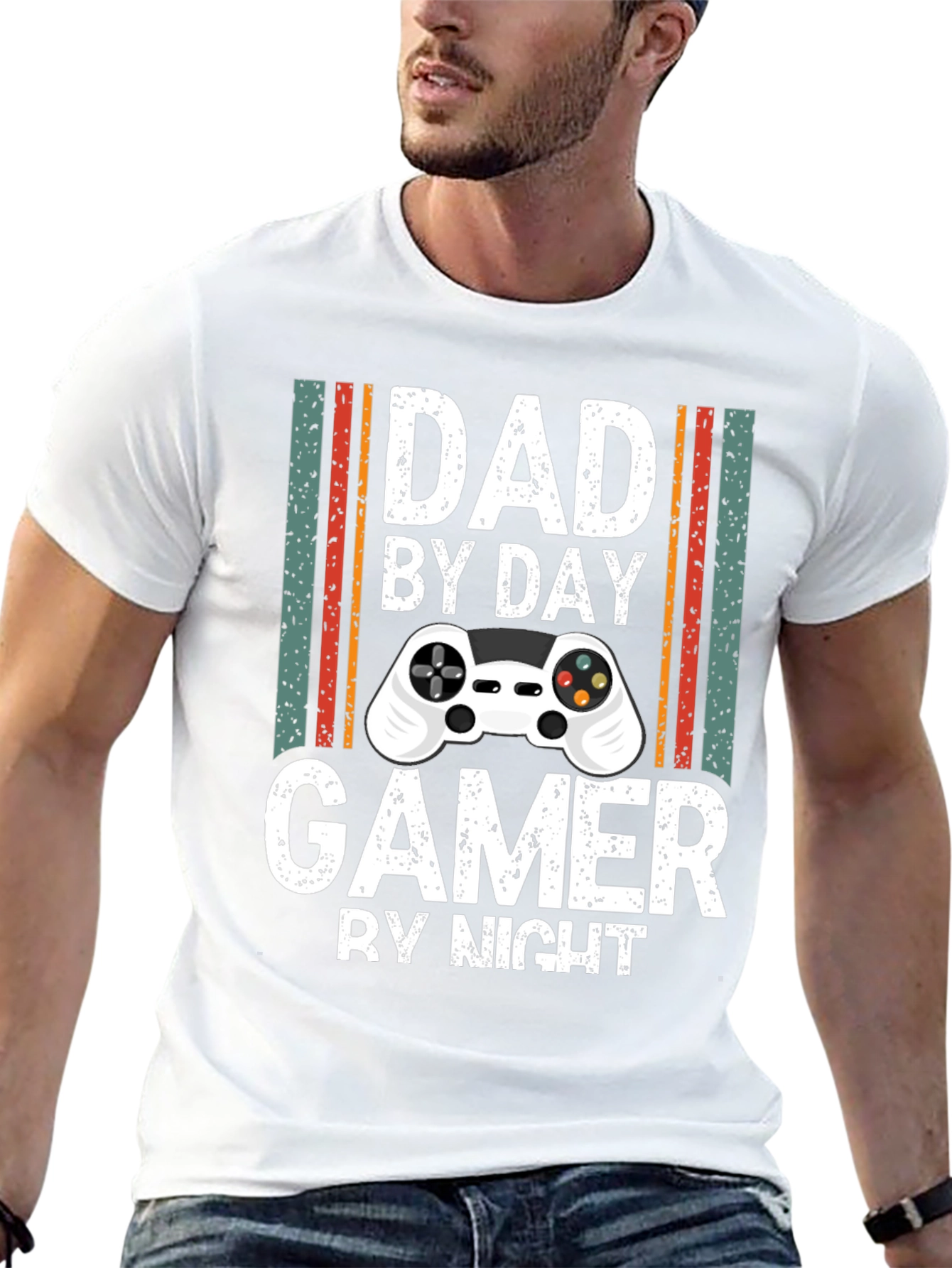 Dad By Day Gamer By Night Black T-Shirt
