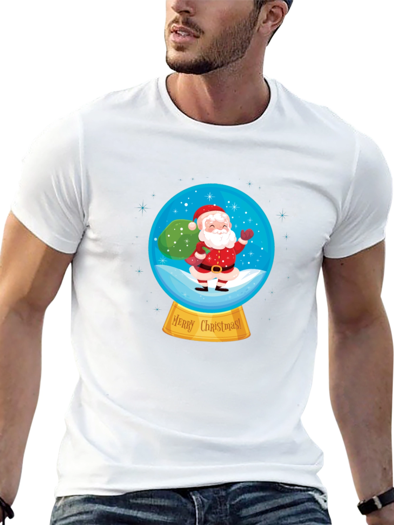 Christmas Santa Snow Globe T-Shirt
