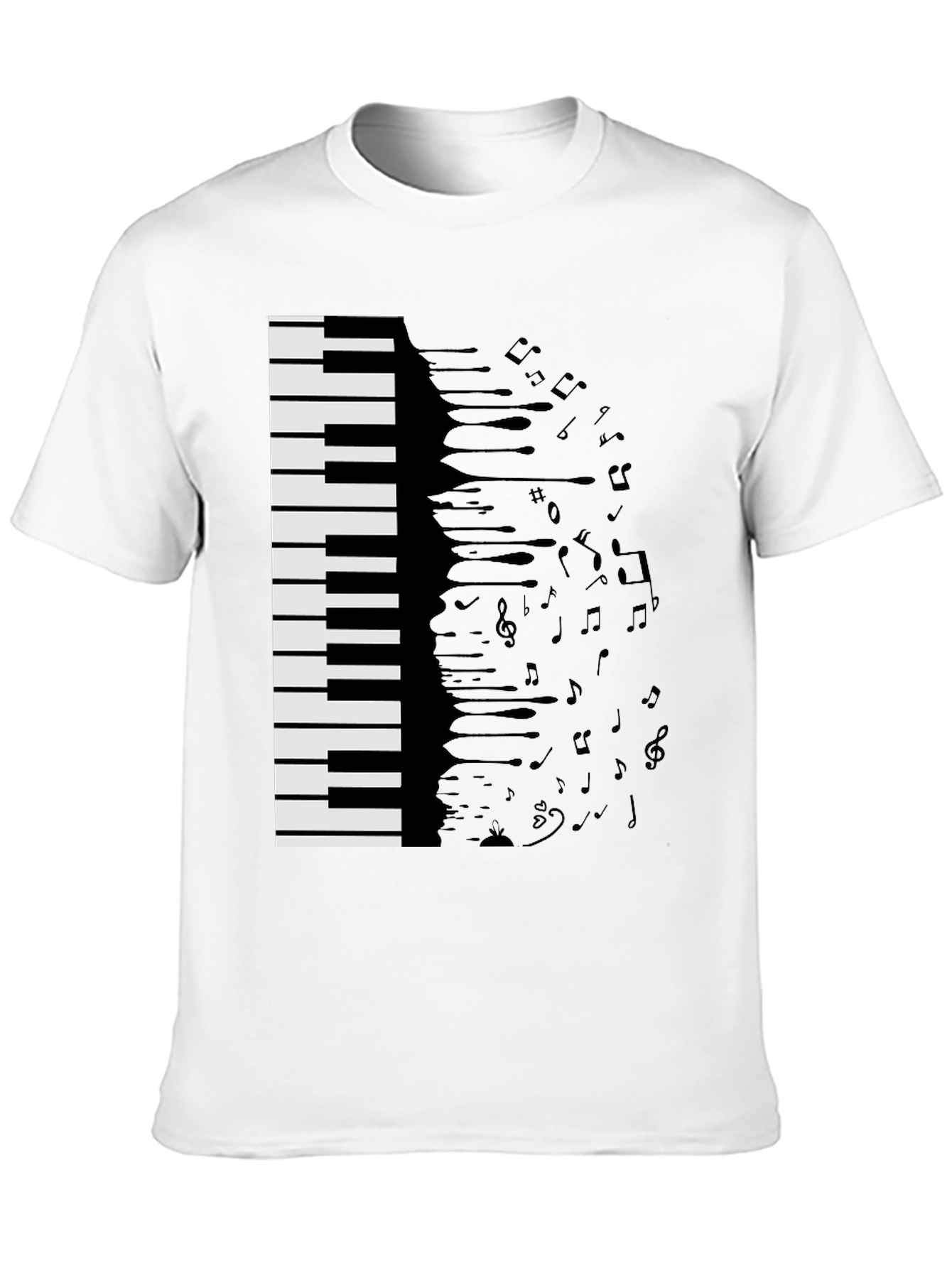 Piano Keys & Notes Graphic Tee - Musician T-Shirt