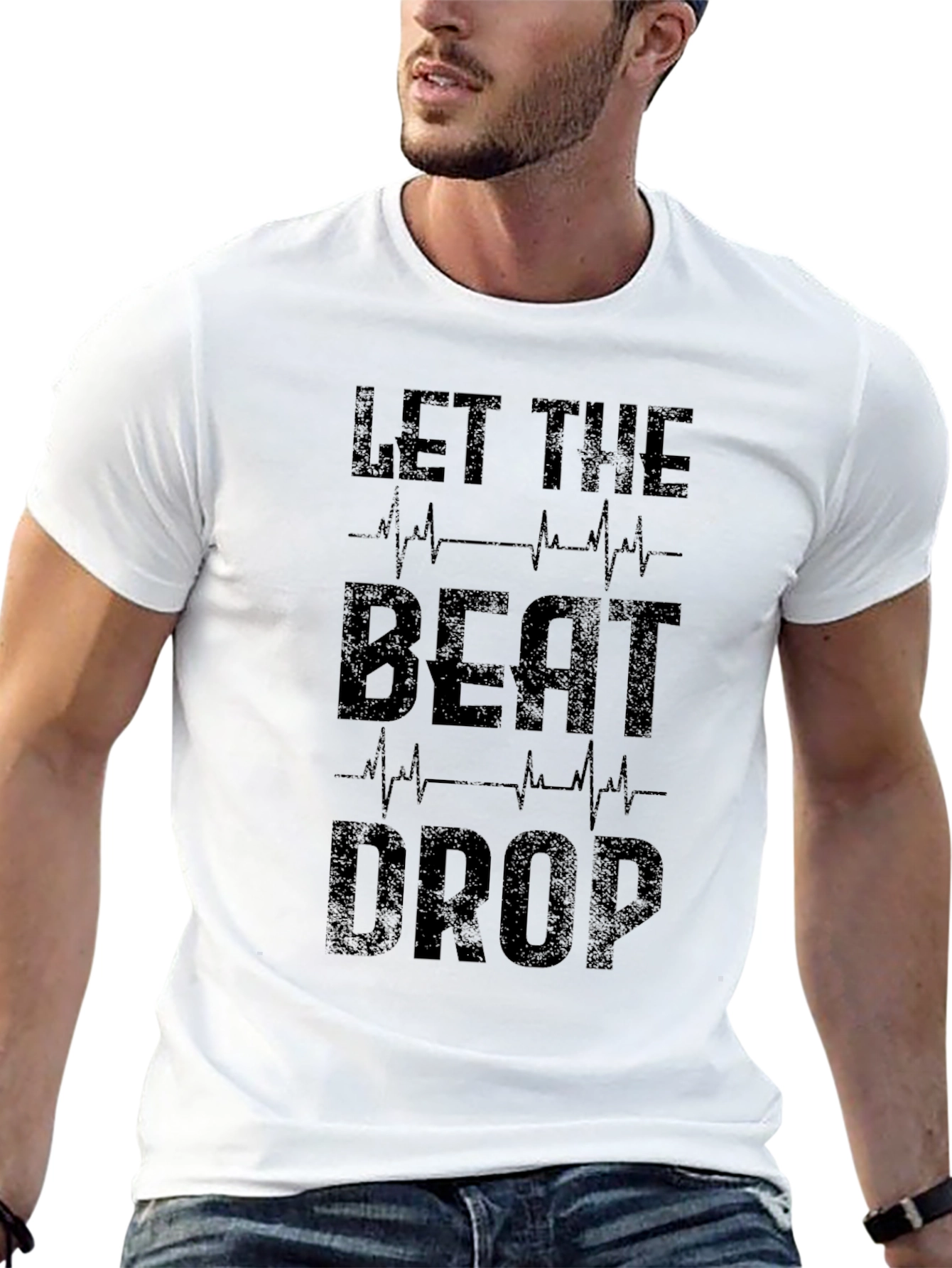 Let the Beat Drop Black Graphic Tee