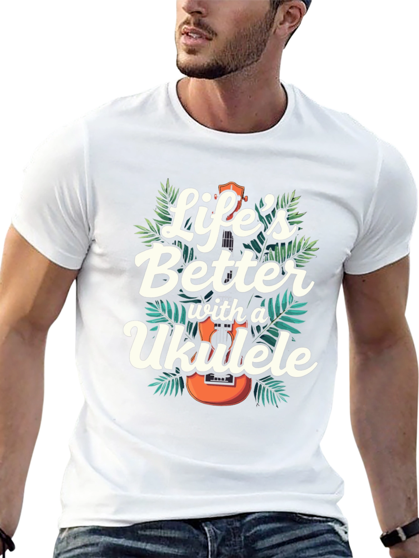 Lifes Better with a Ukulele Graphic T-Shirt