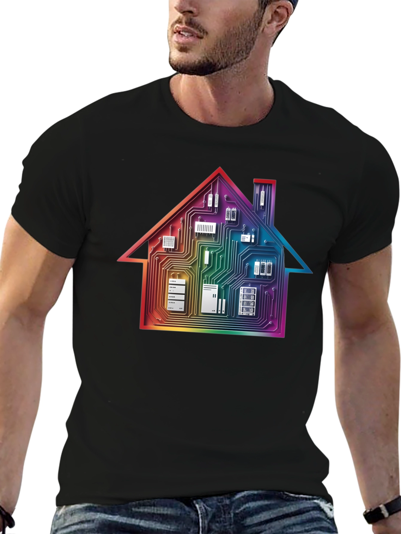 Smart Home Circuit T-Shirt - Tech Geek Fashion