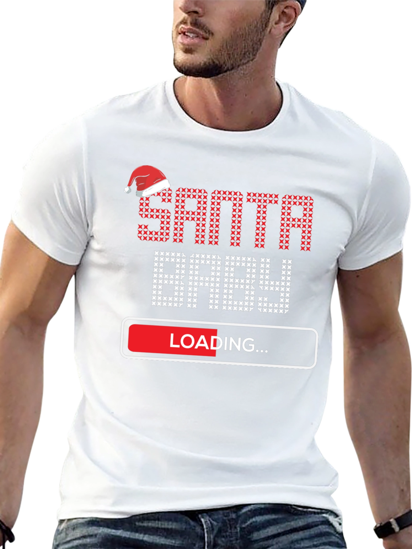 Santa Baby Loading Pregnancy Christmas T-Shirt