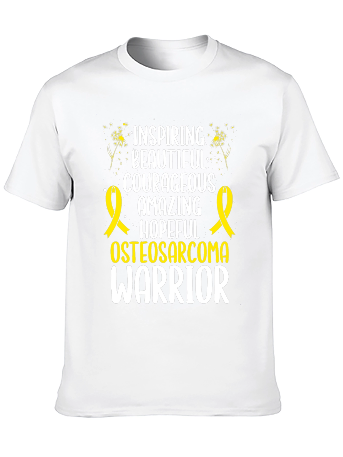 Osteosarcoma Warrior T-Shirt Inspiring Courageous