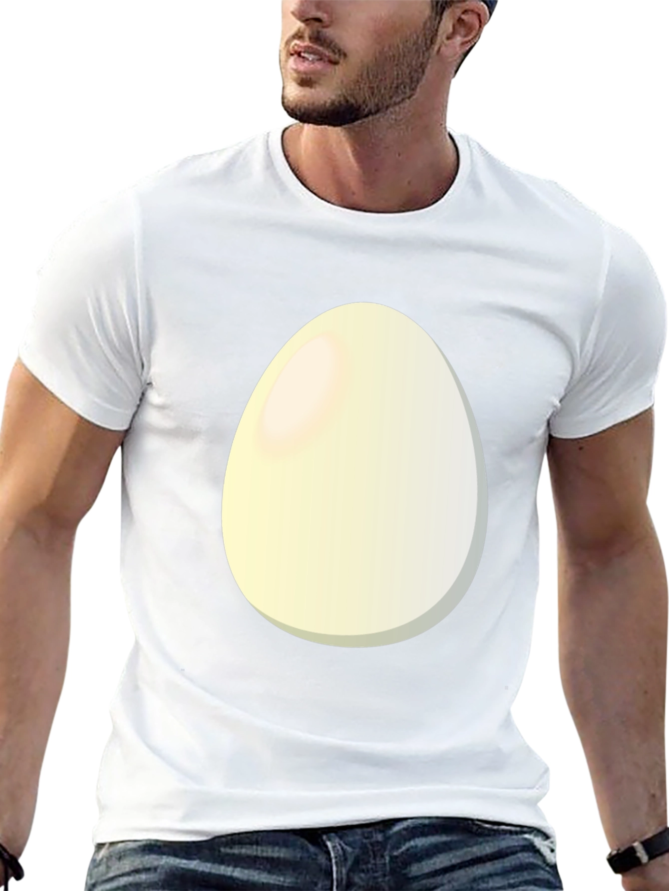Egg Graphic T-Shirt - Black Casual Tee