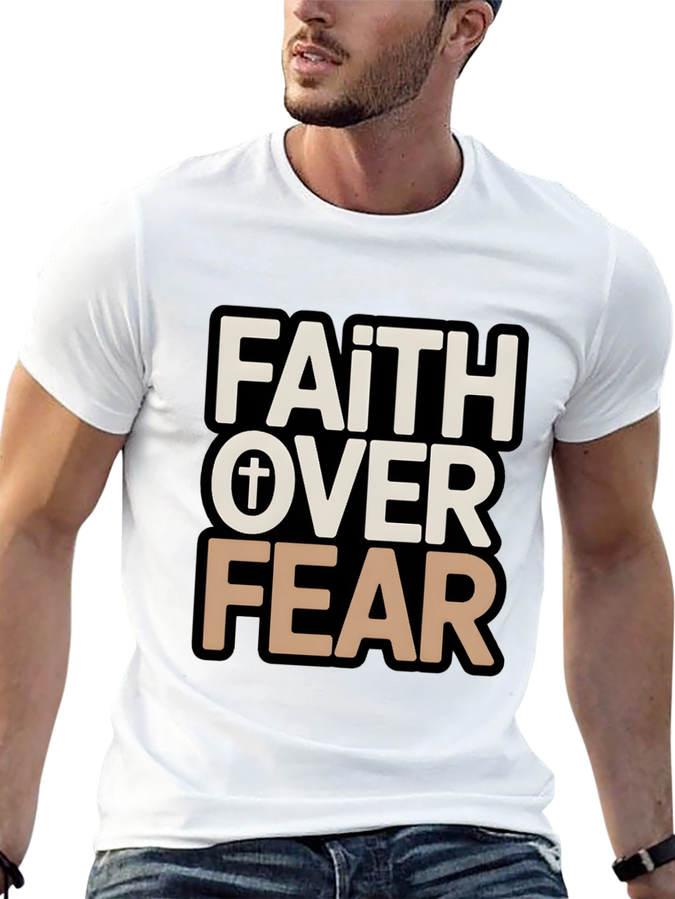 Faith Over Fear Graphic Tee - Christian T-Shirt