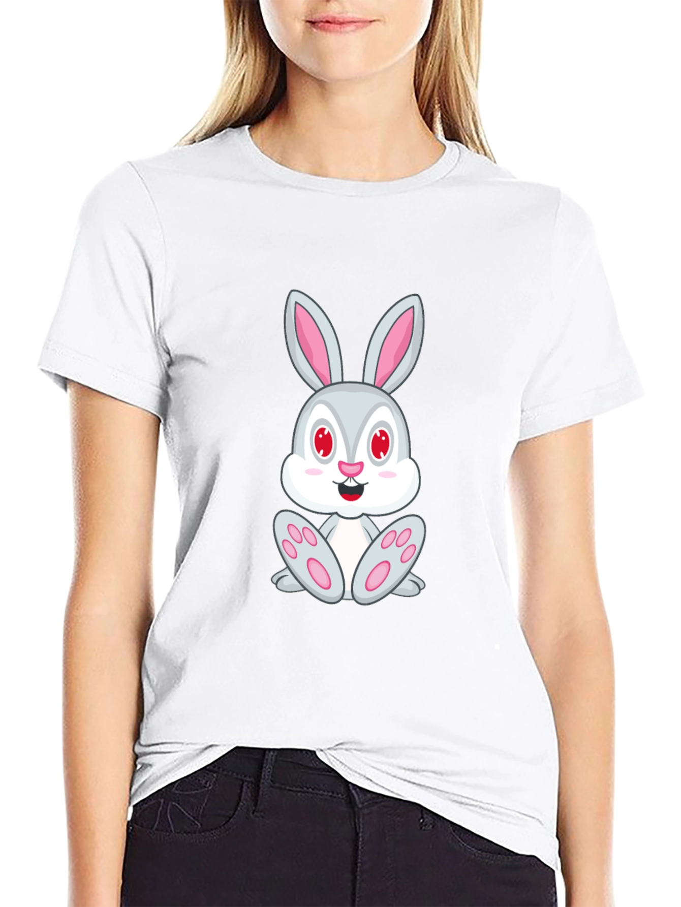 Bunny Graphic Black T-Shirt