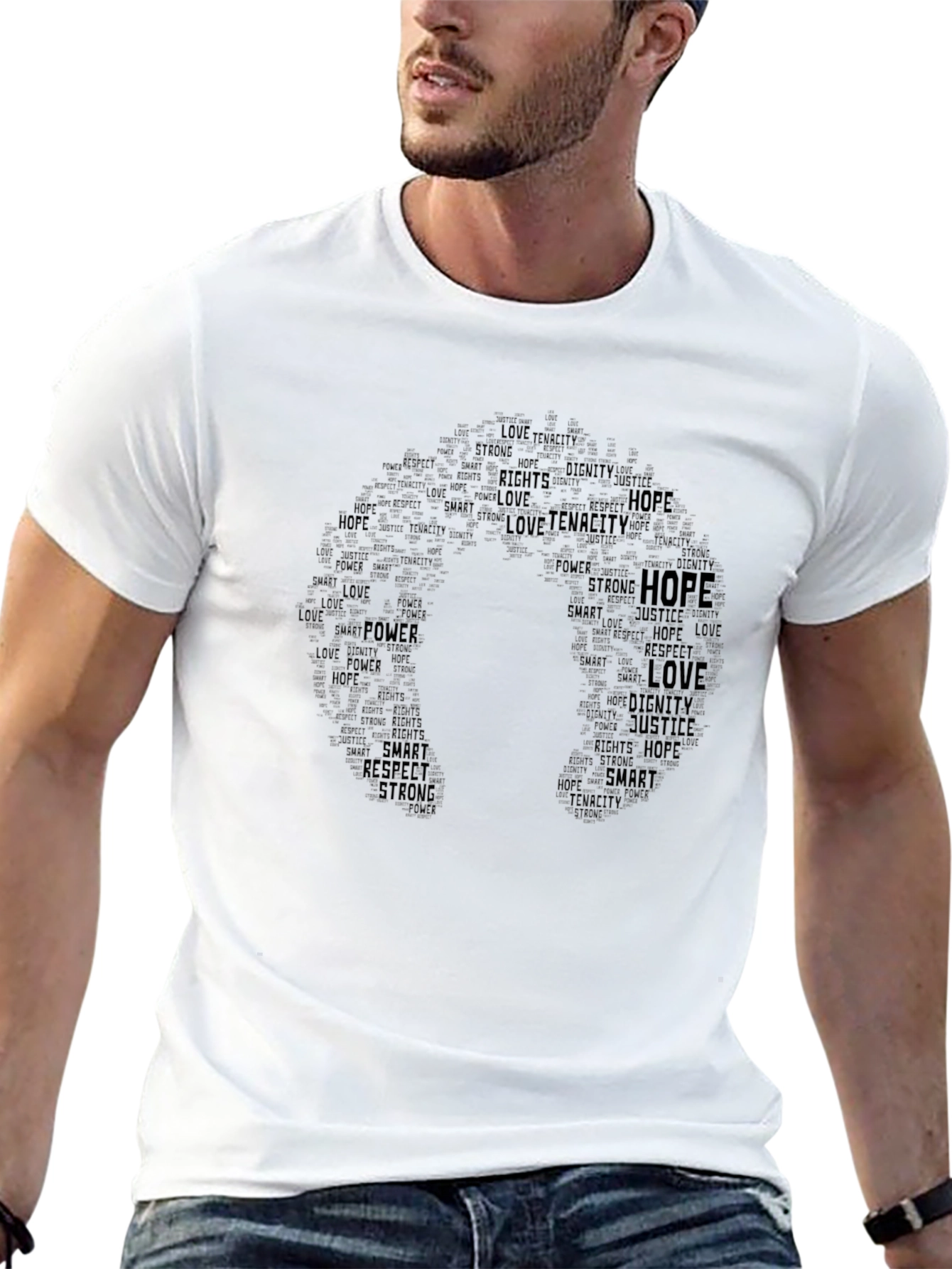 Inspirational Word Art Silhouette T-Shirt