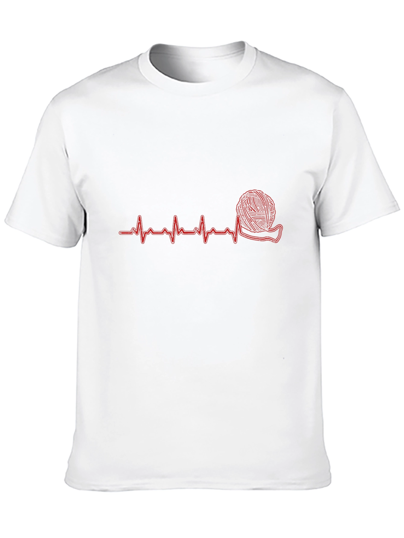 Knitting Heartbeat T-Shirt - Perfect for Yarn Lovers!