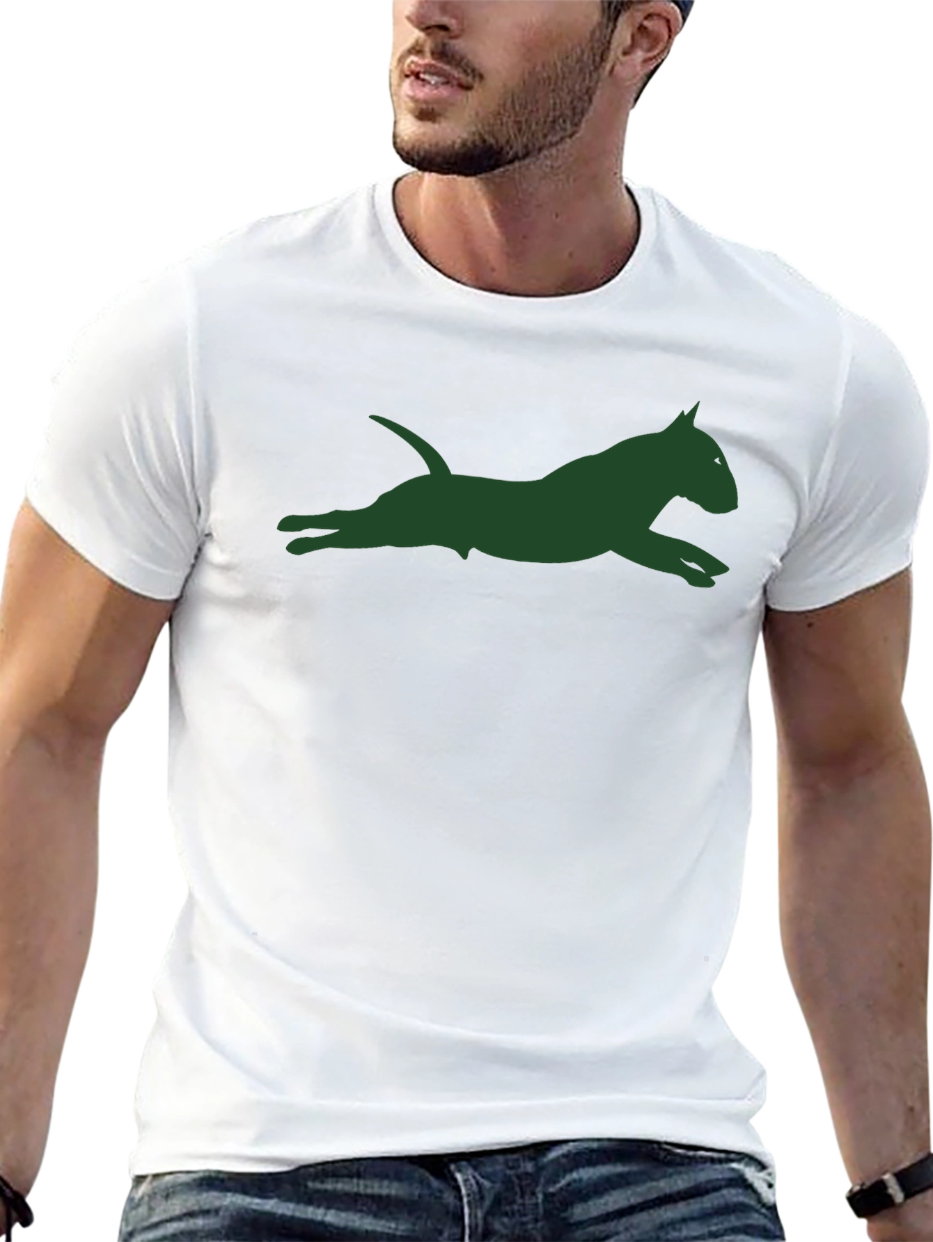 Dog Silhouette Graphic Tee - Unisex Black T-Shirt