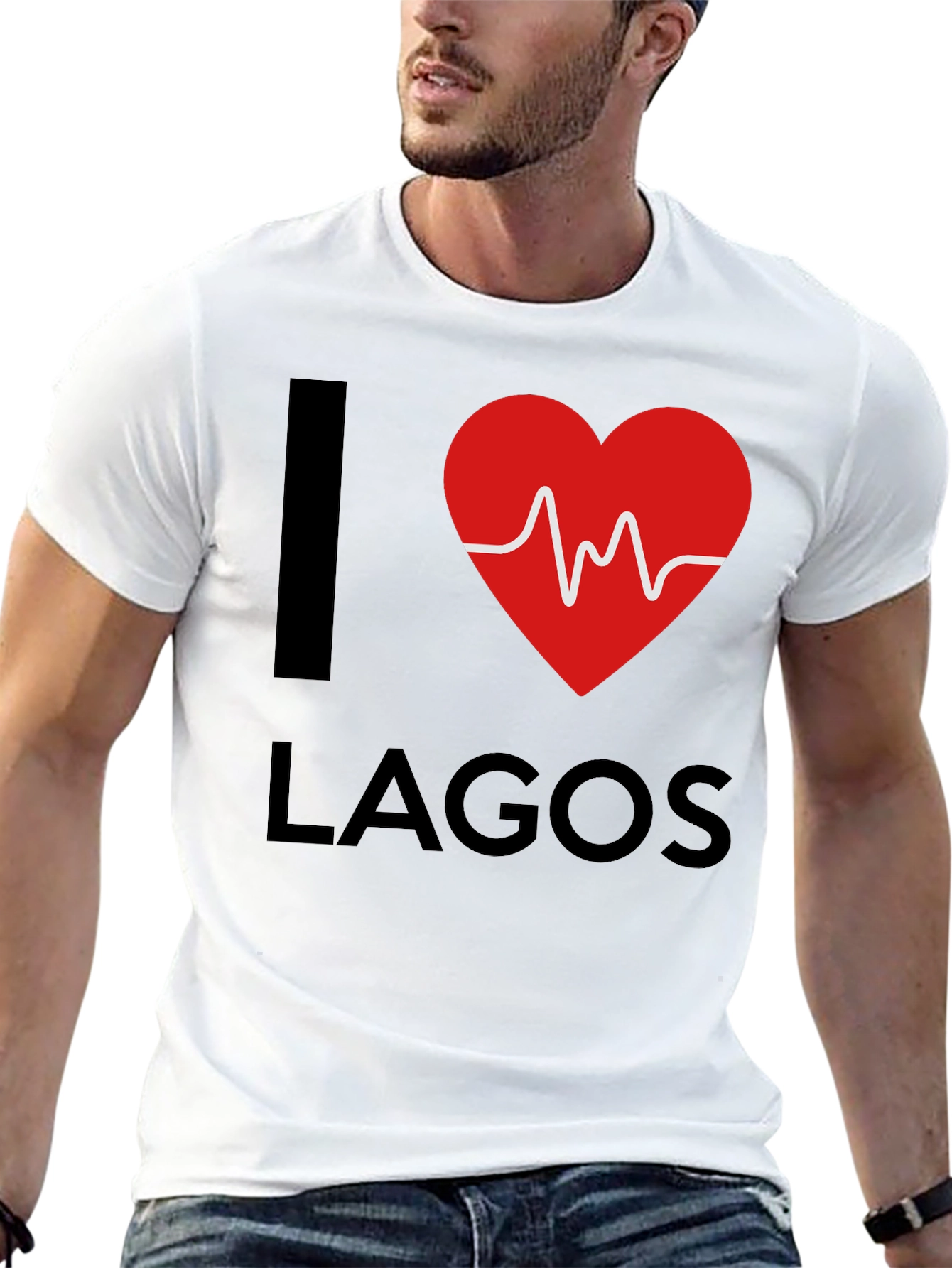 I Heart Lagos Graphic Tee - Stylish Black T-Shirt
