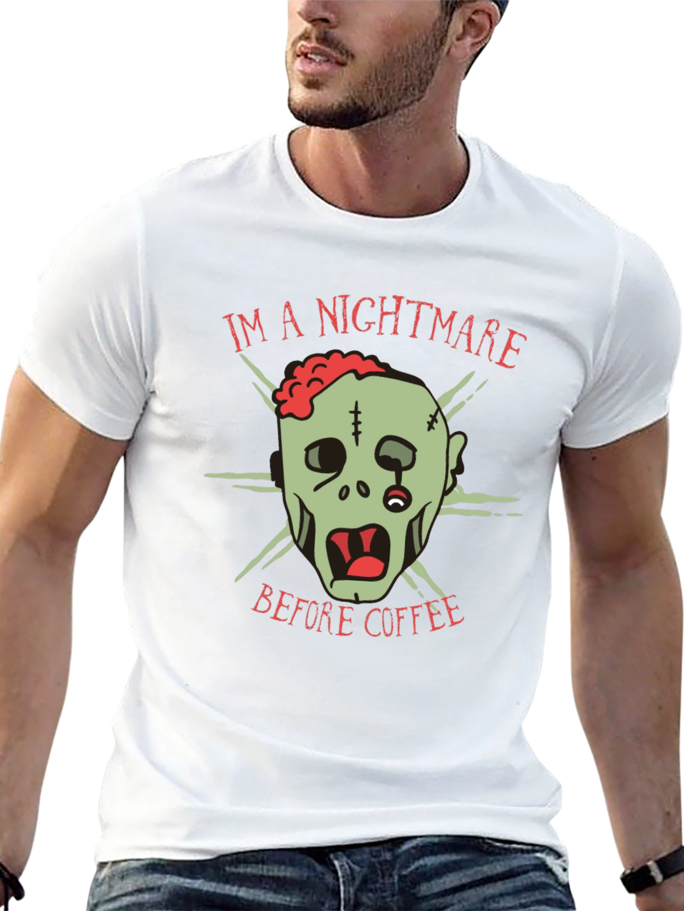 Nightmare Before Coffee T-Shirt - Zombie Graphic Tee