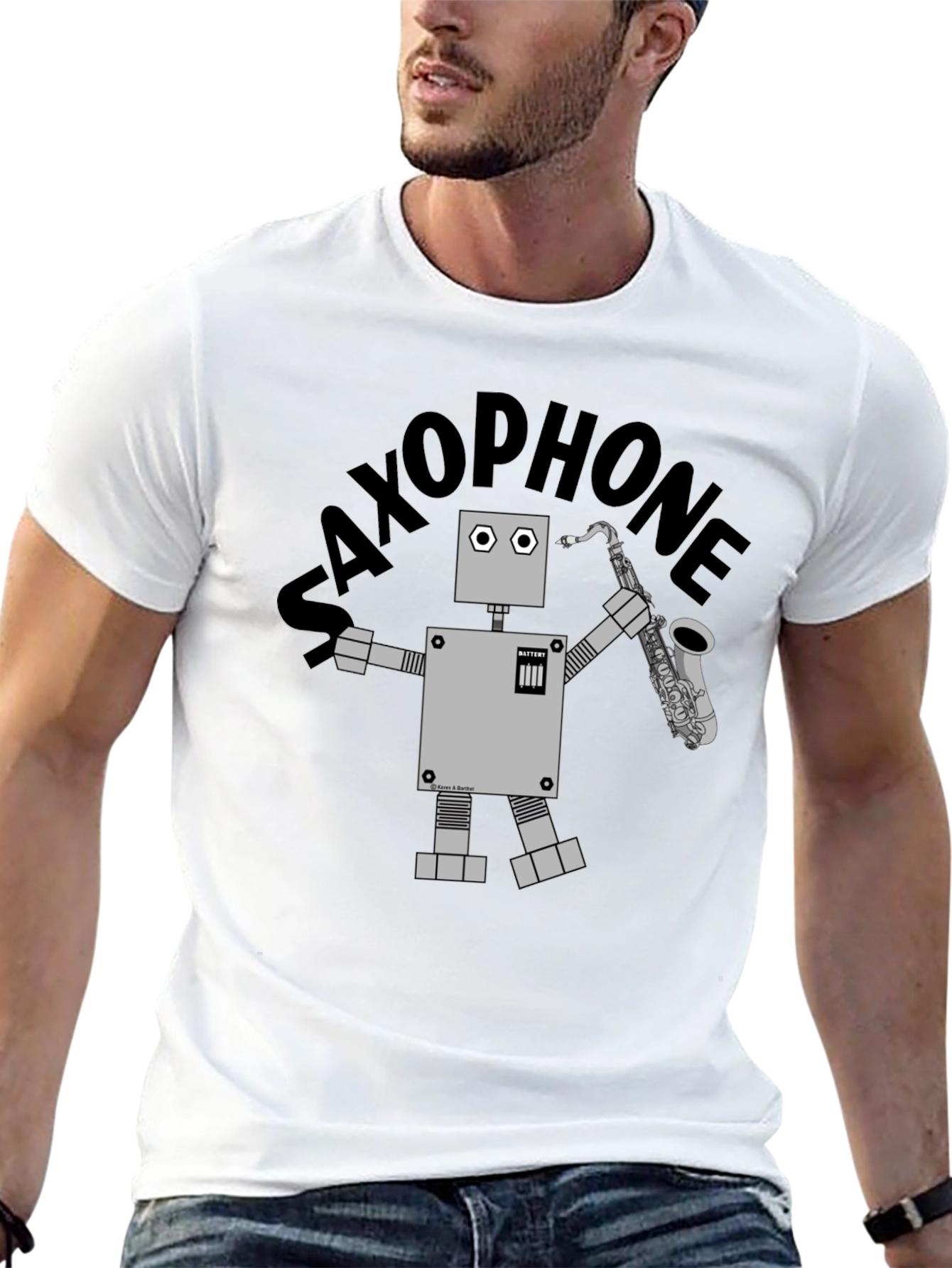 Robot Saxophone T-Shirt