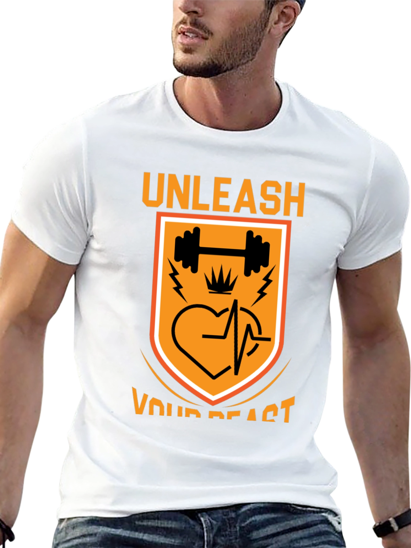 Unleash Your Beast Graphic Tee - Fitness Motivation