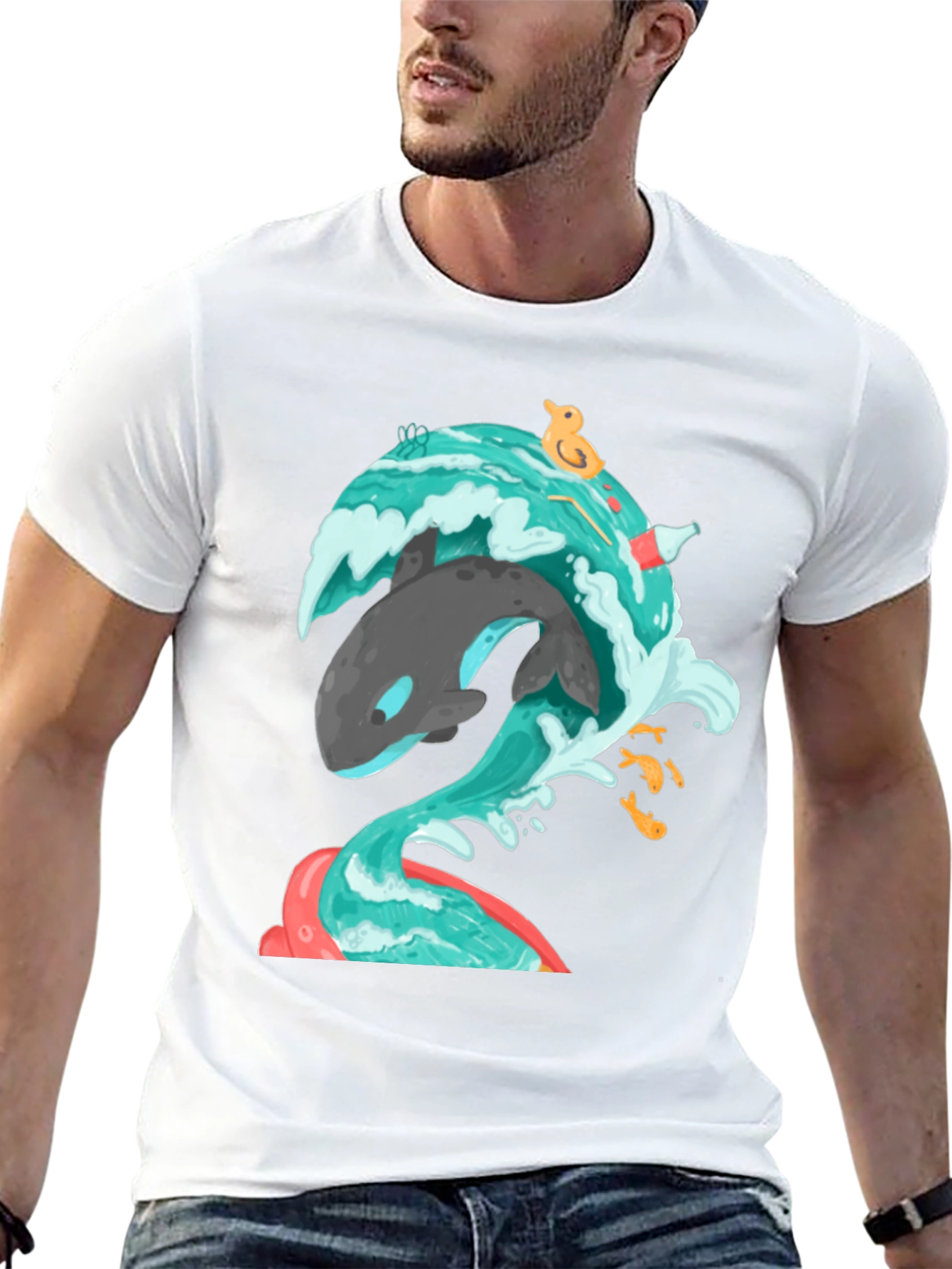 Whimsical Whale Tee - Unique Graphic Print